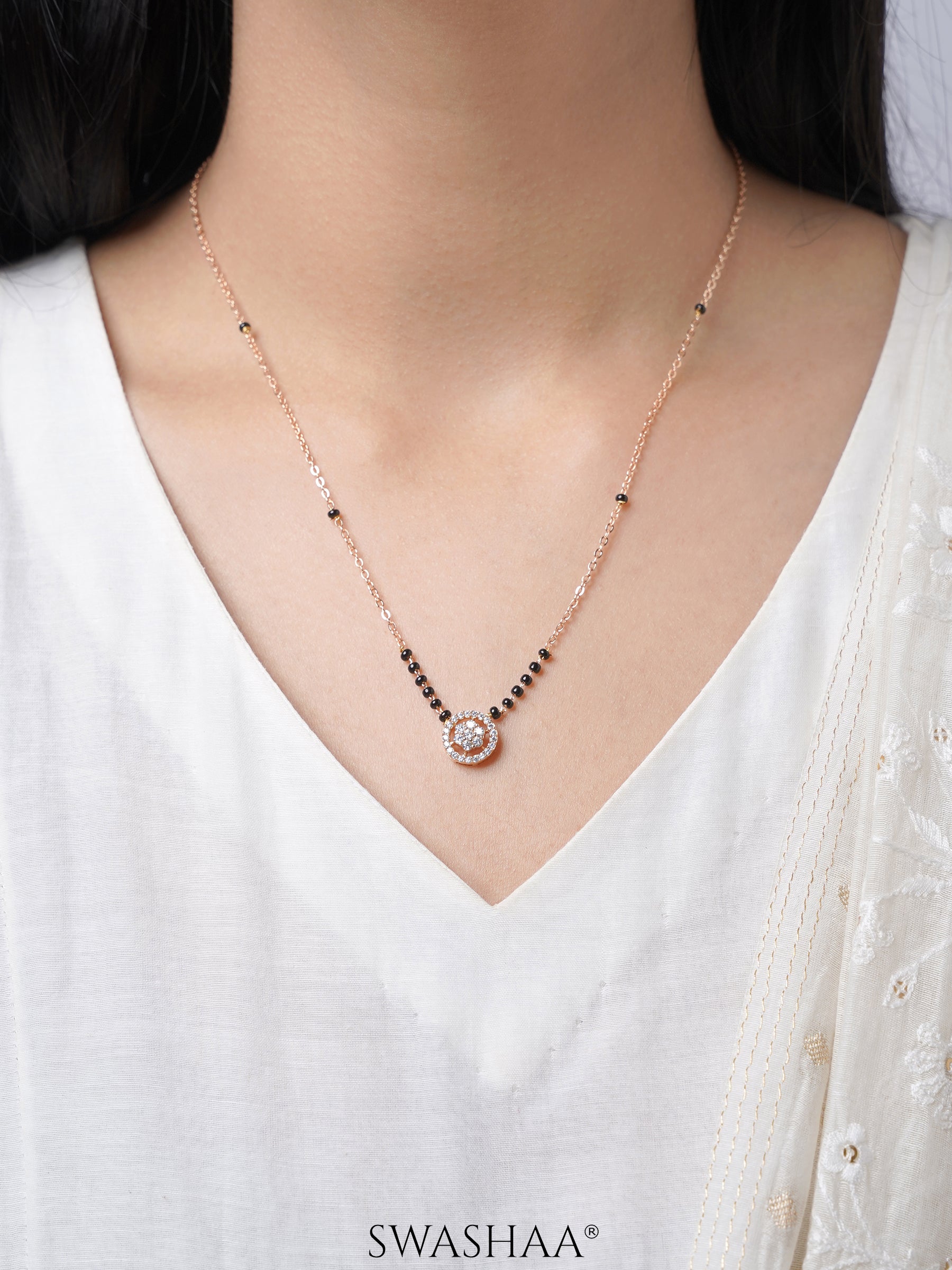 Kisna Rosegold Plated Mangalsutra