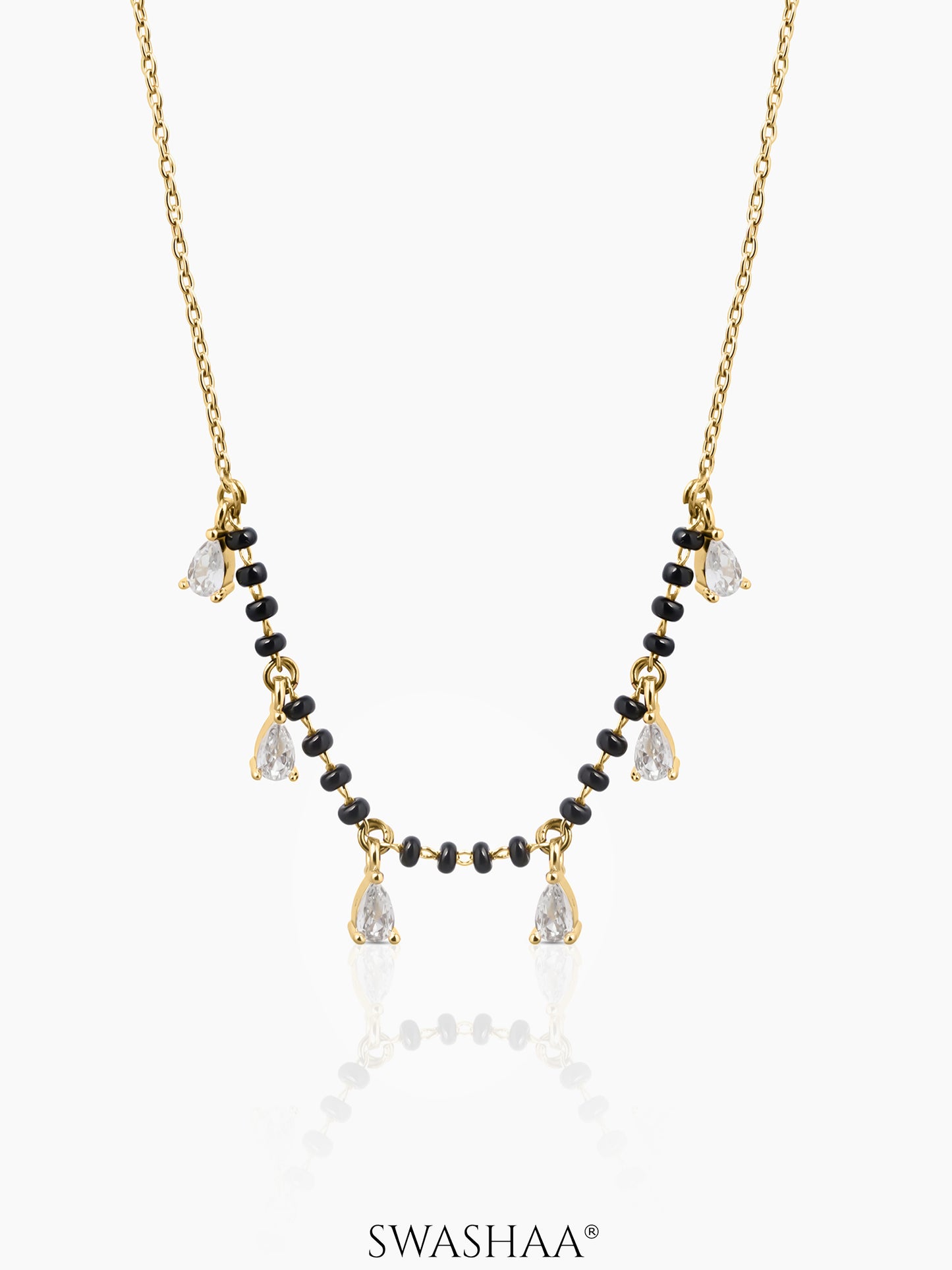 Kunika Sparkling Diamond 18K Gold Plated Mangalsutra