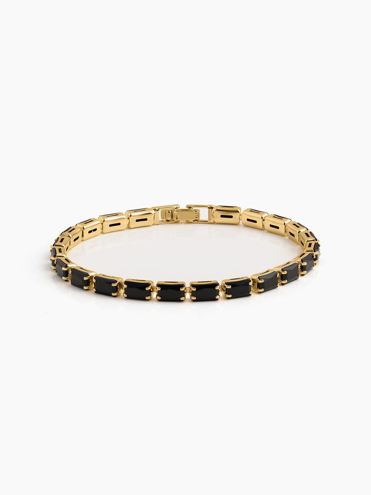 Kyren Black 18K Gold Plated Diamond Women's Tennis Loose Bracelet