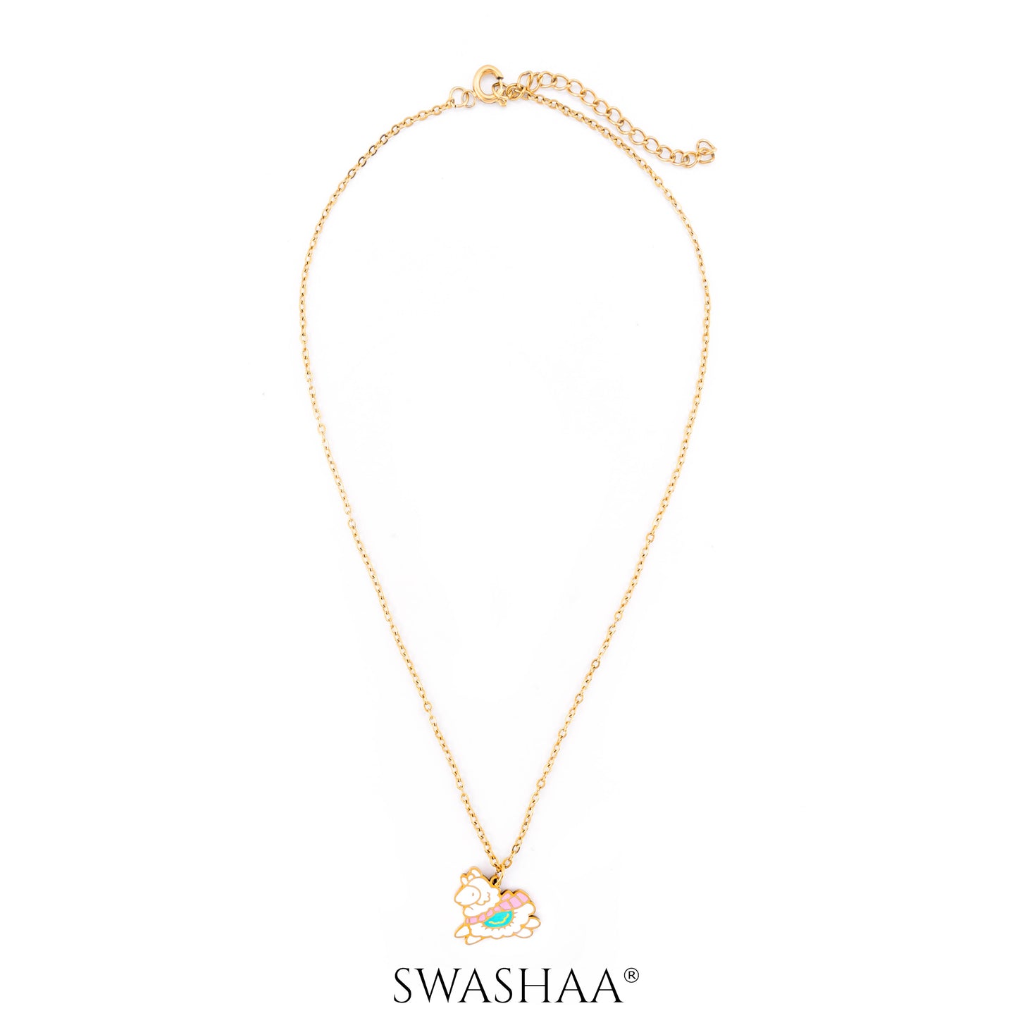 Lady Sheep 18K Gold Plated Kid's Pendant Necklace