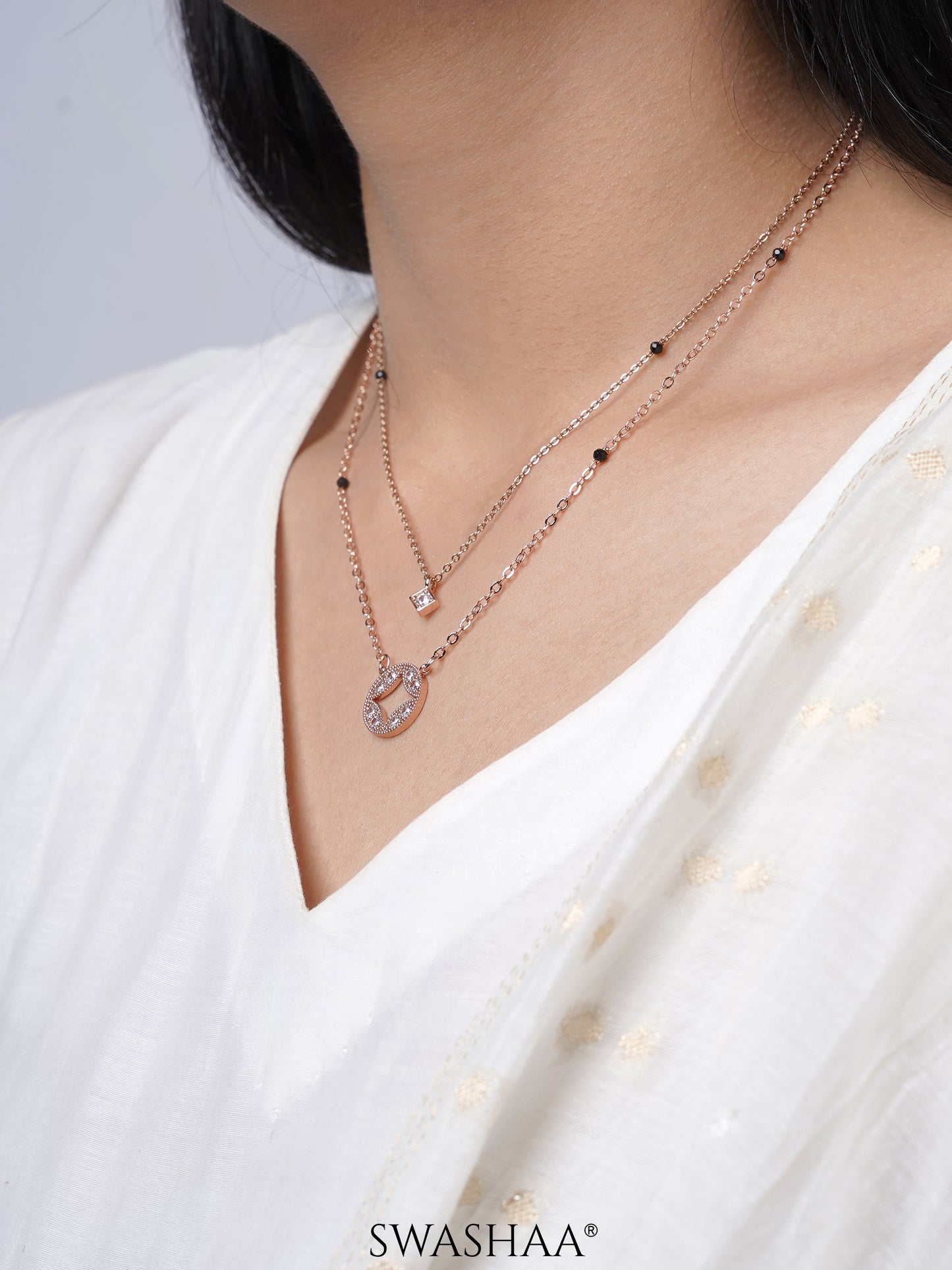 Lakshita Rosegold Plated Mangalsutra