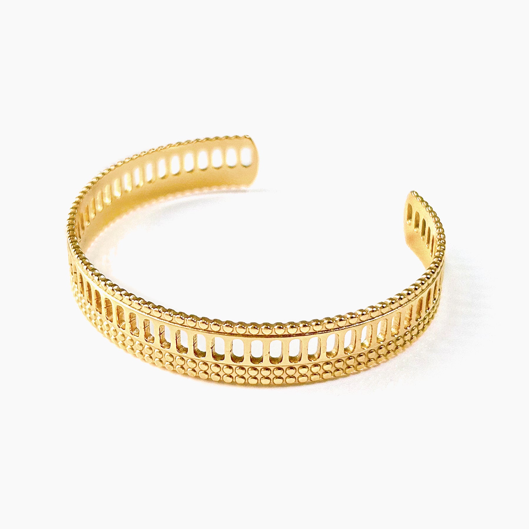 Larkin Geometric Classic 18K Gold Plated Cuff Bracelet