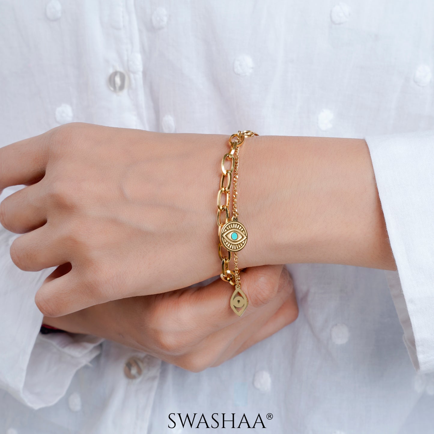 Larla Eye 18K Gold Plated Bracelet