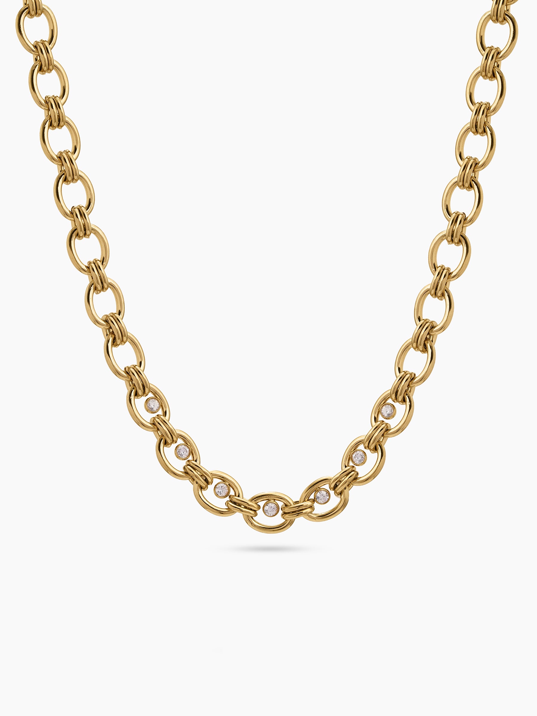 Lavika Solitaire Link 18K Gold Plated Women's Chain
