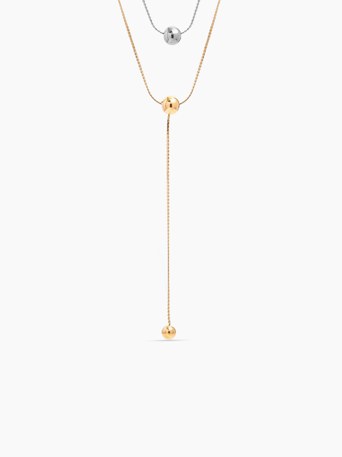 Lavinia Charms 18K Gold Plated - Silver Women's Layered Chain Pendant Necklace