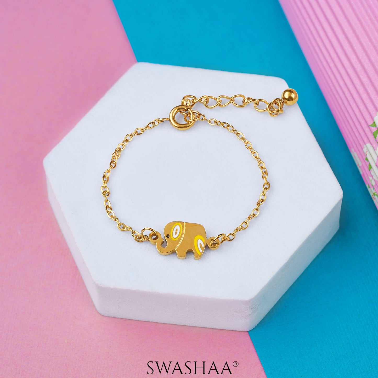 Lazy Elephant 18K Gold Plated Kid's Bracelet