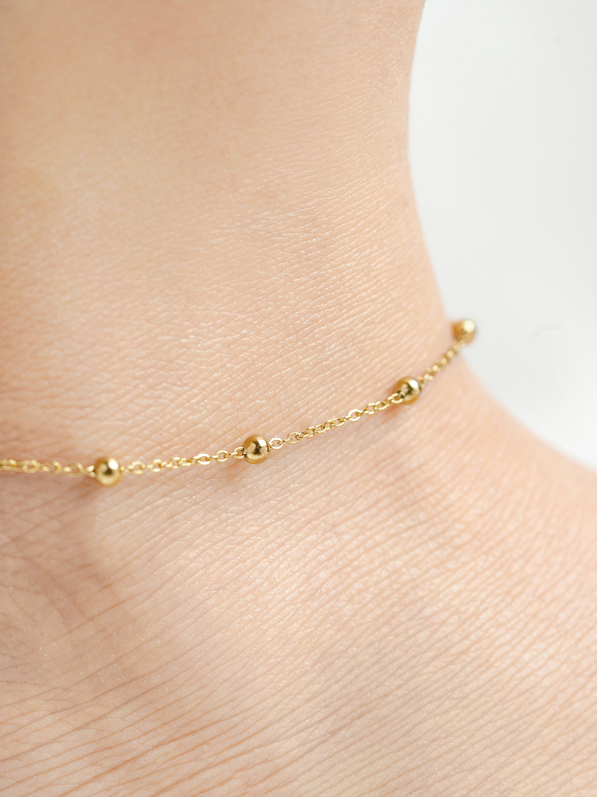 Leora Opal Dots Beads 18K Gold Plated Women's Anklet