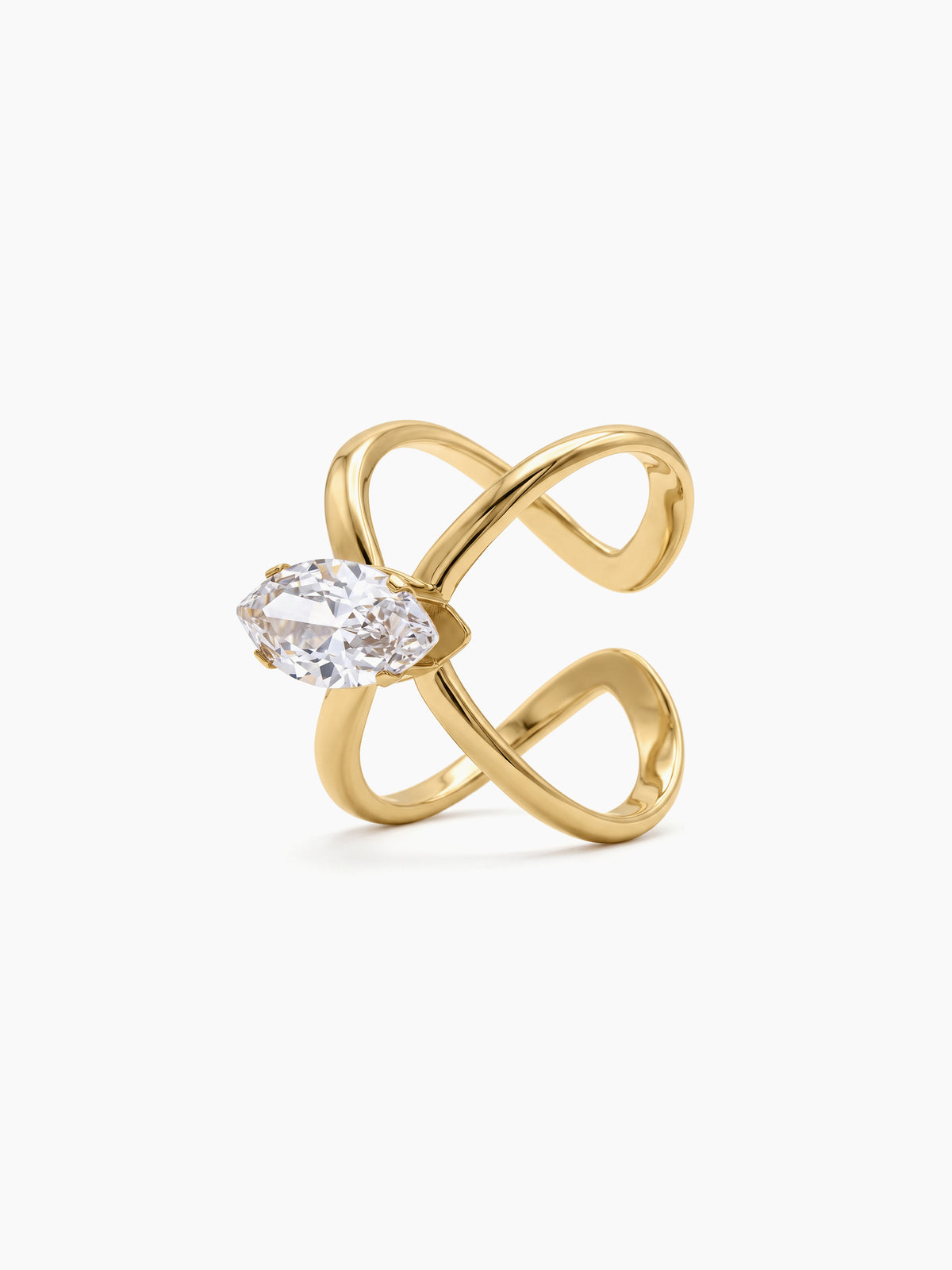 Lenavia Solitaire Diamond 18K Gold Plated Women's Ring