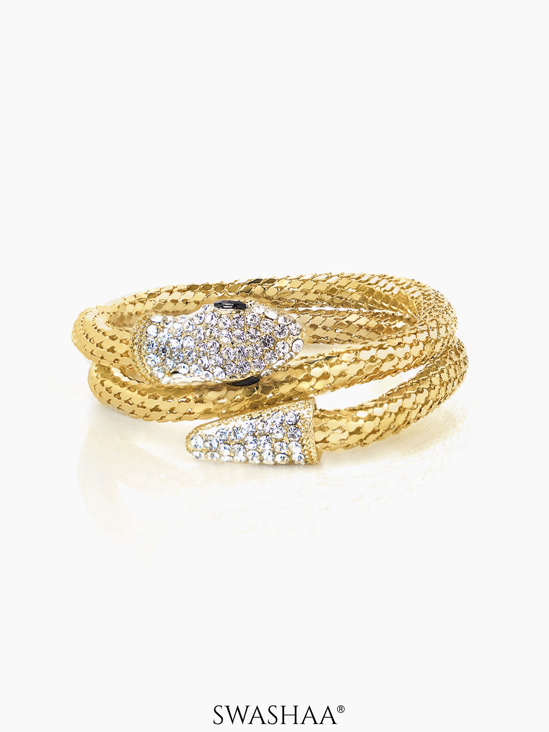 Lenka Snake Diamond 18K Gold Plated Bracelet