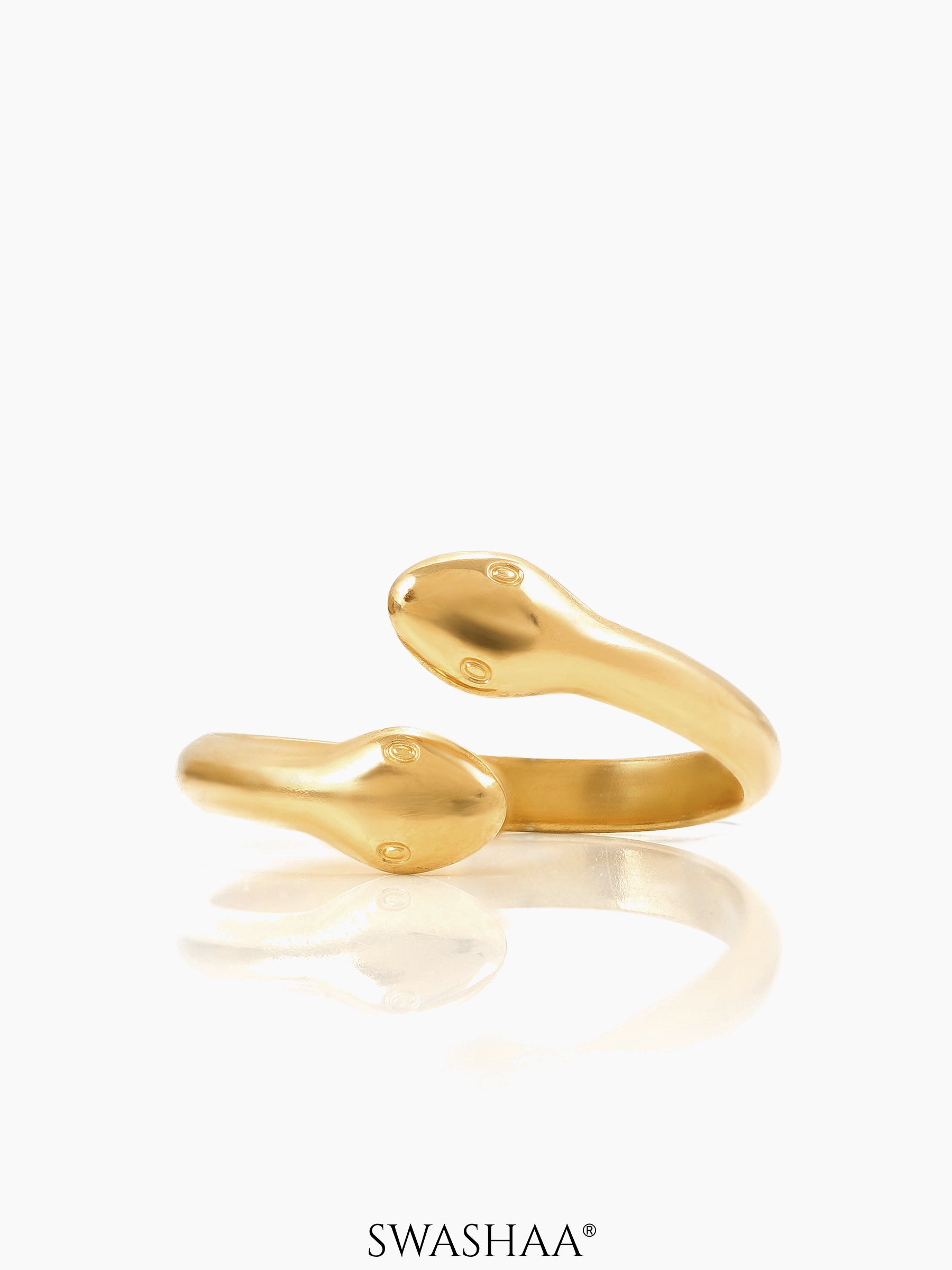 Leone Snake 18K Gold Plated Ring