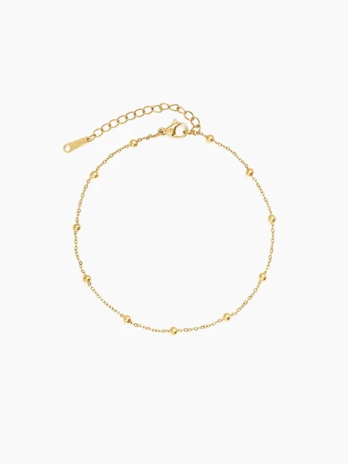 Leora Opal Dots Beads 18K Gold Plated Women's Anklet