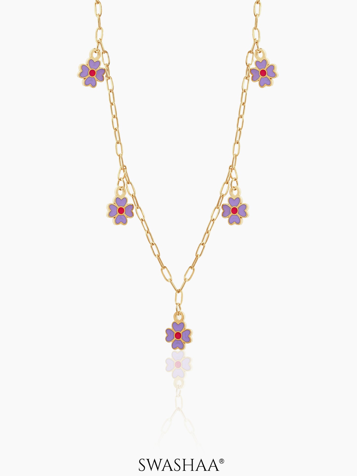 Lilac Charms 18K Gold Plated Kid's Necklace