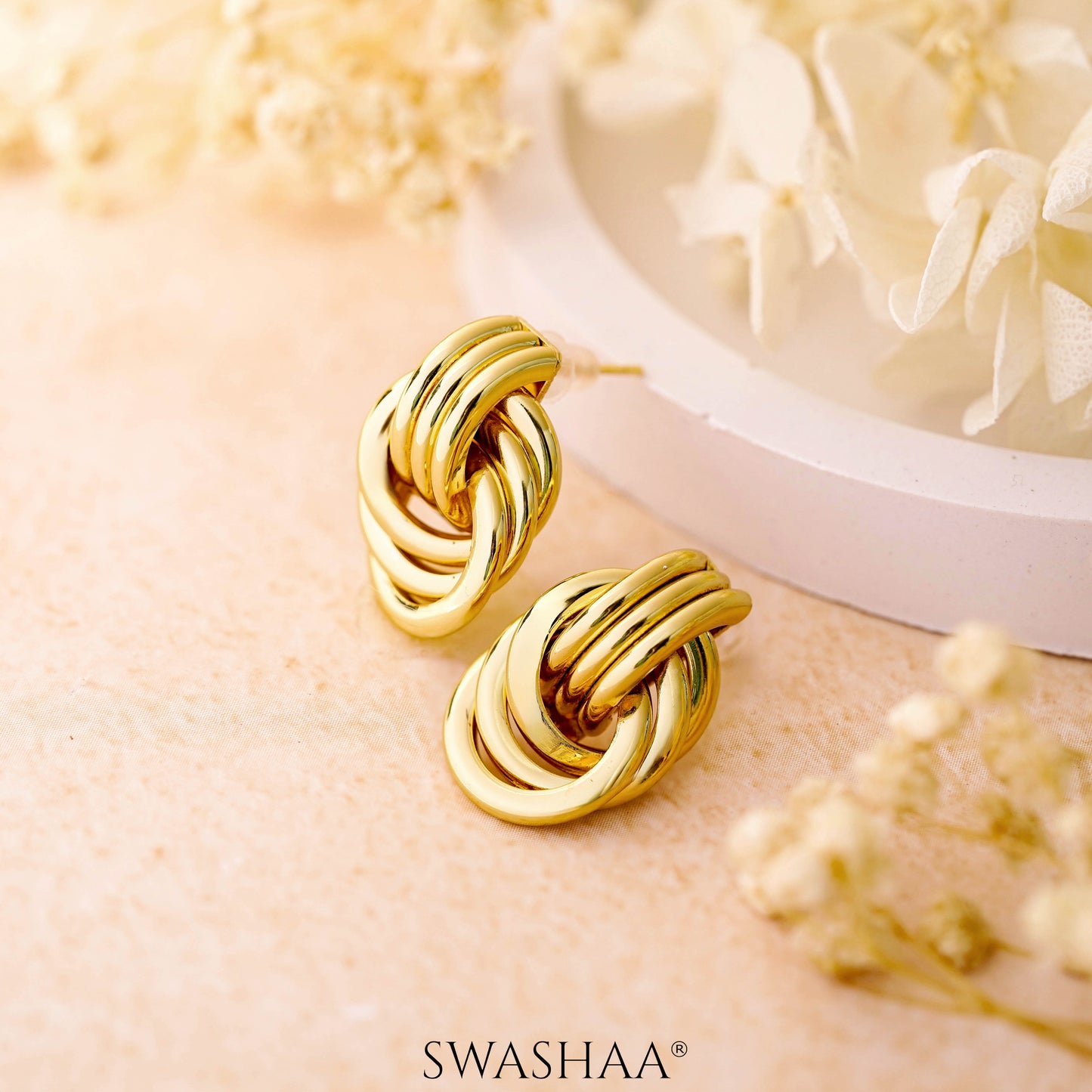 Linguine 18K Gold Plated Earrings
