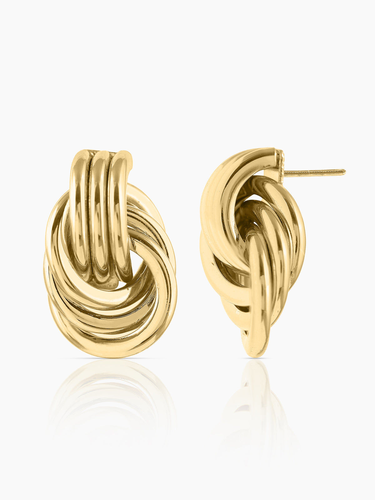 Linguine Intertwined Loops 18K Gold Plated Earrings