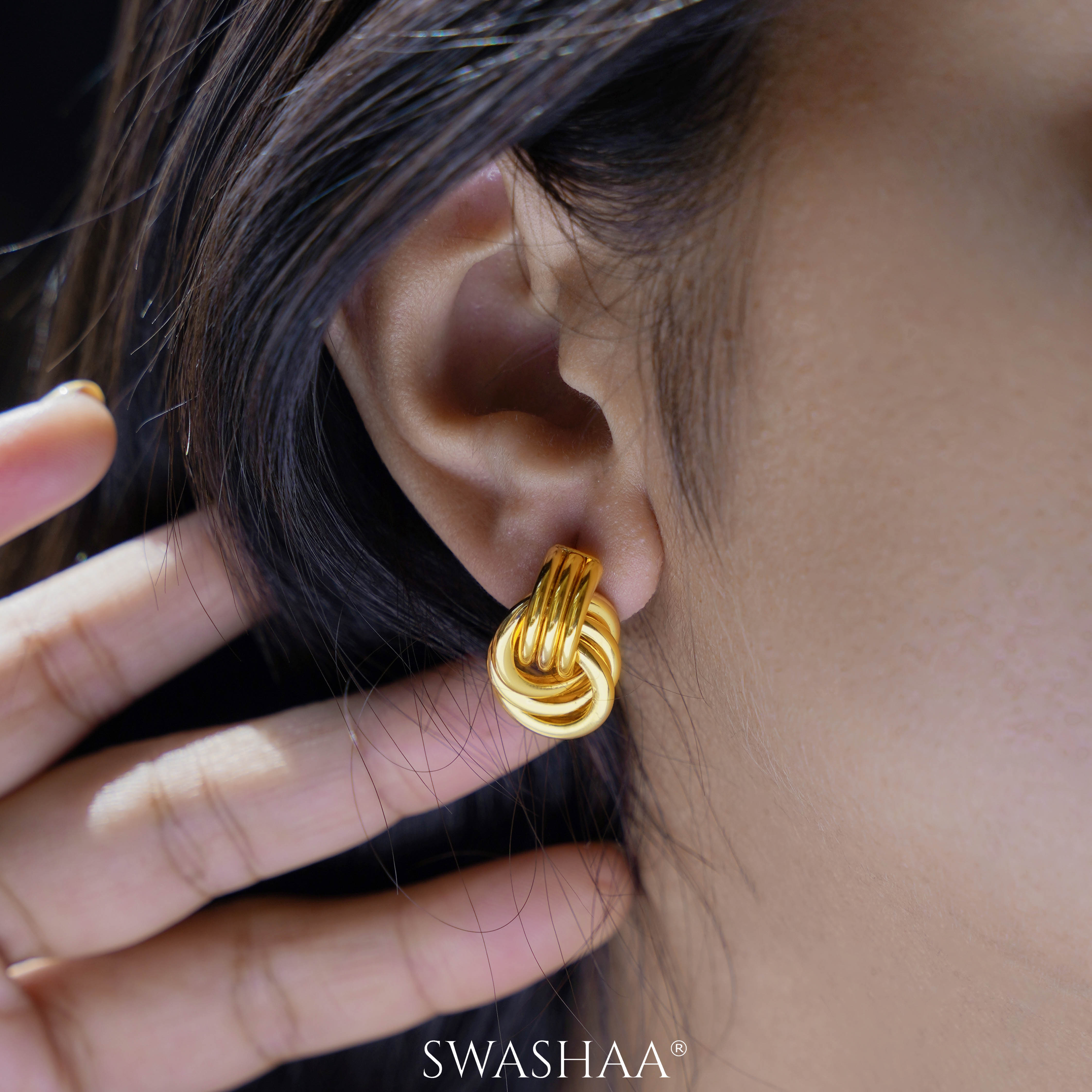 Linguine 18K Gold Plated Earrings