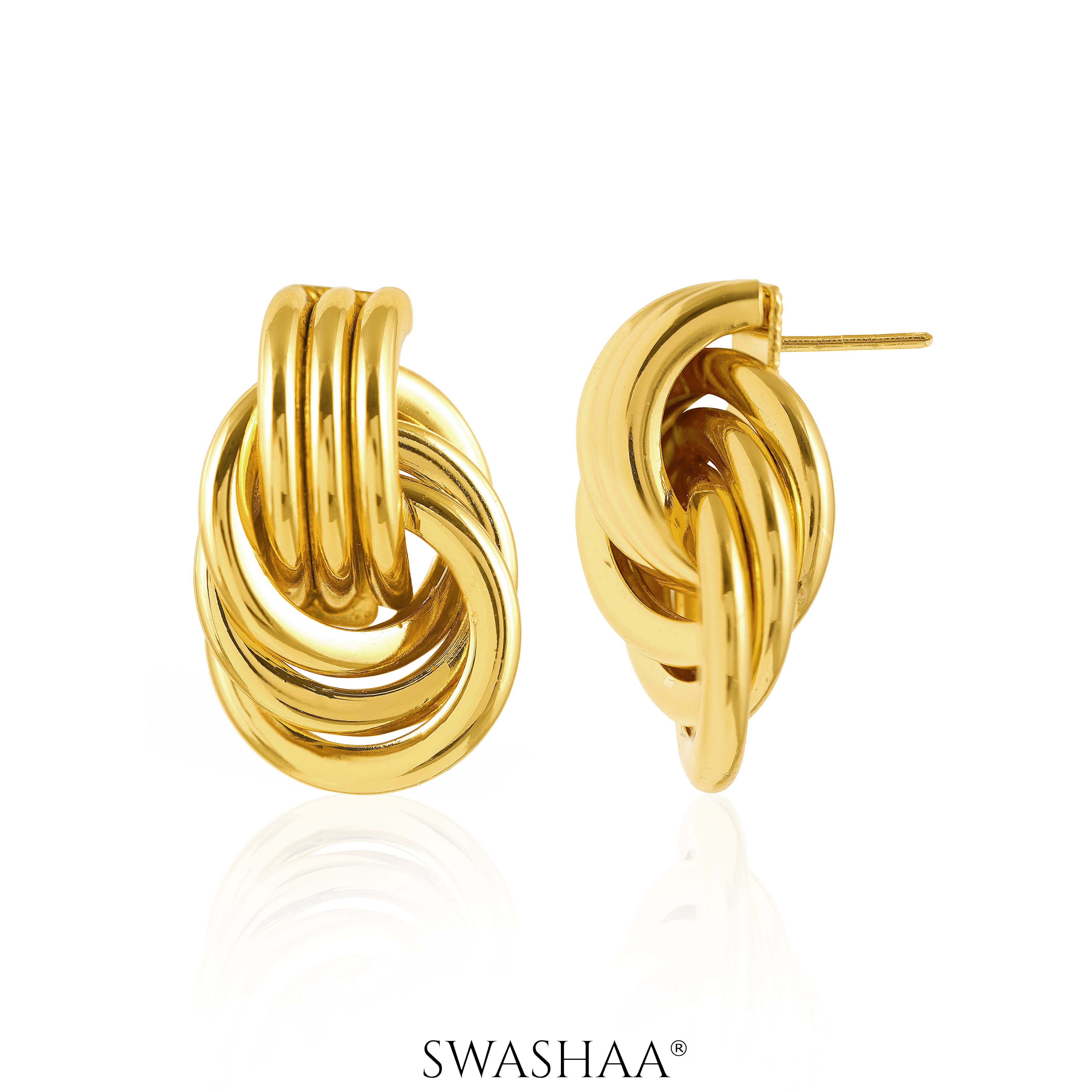 Linguine 18K Gold Plated Earrings