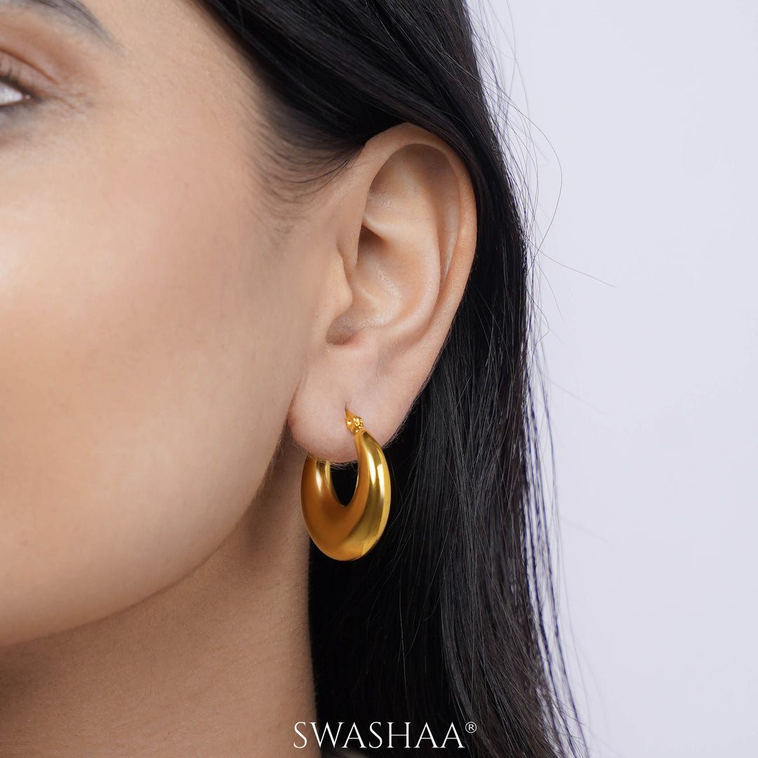 Liora 18K Gold Plated Hoop Earrings