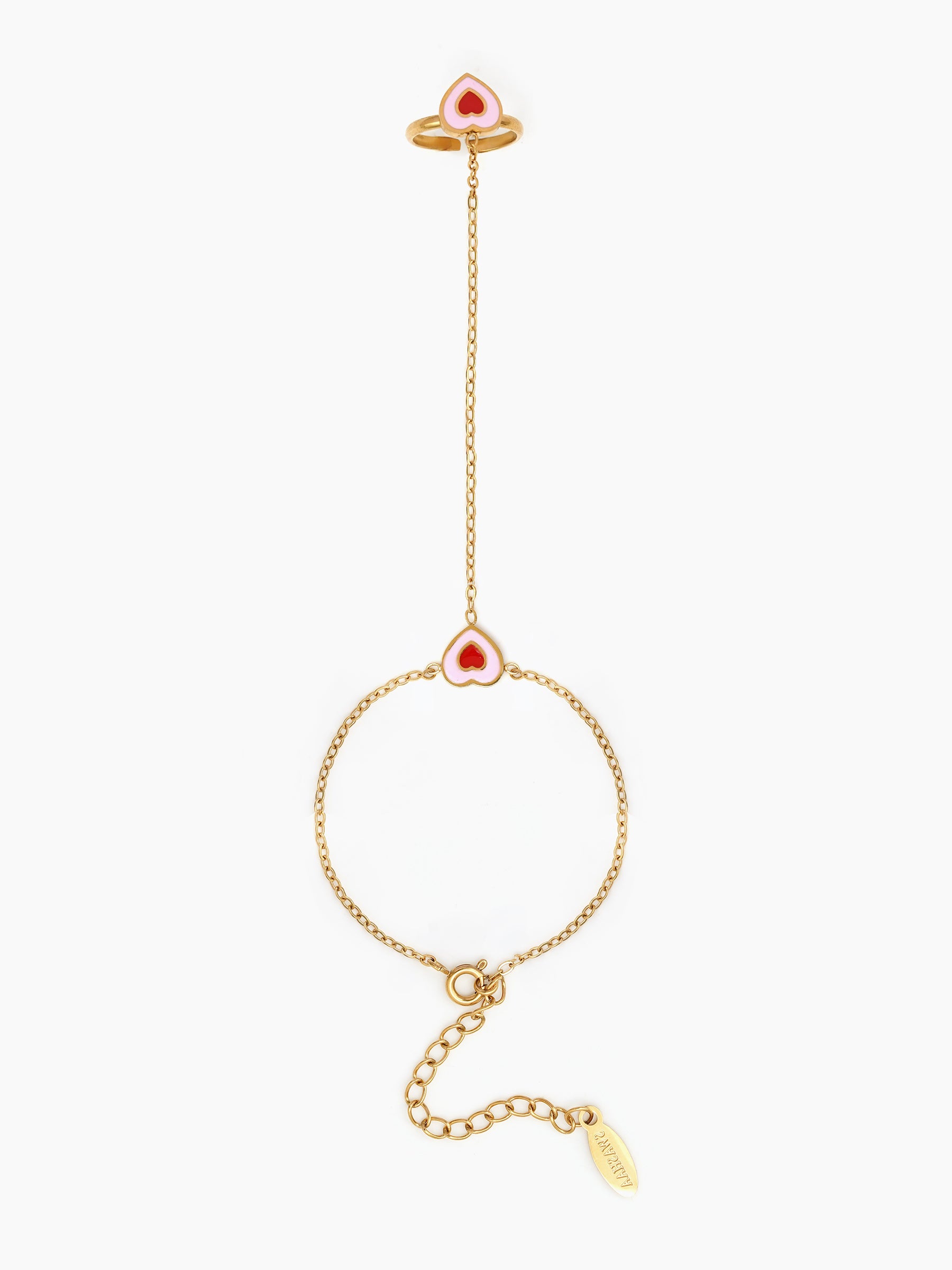 Little Love Heart 18K Gold Plated Kid's Ring Bracelet