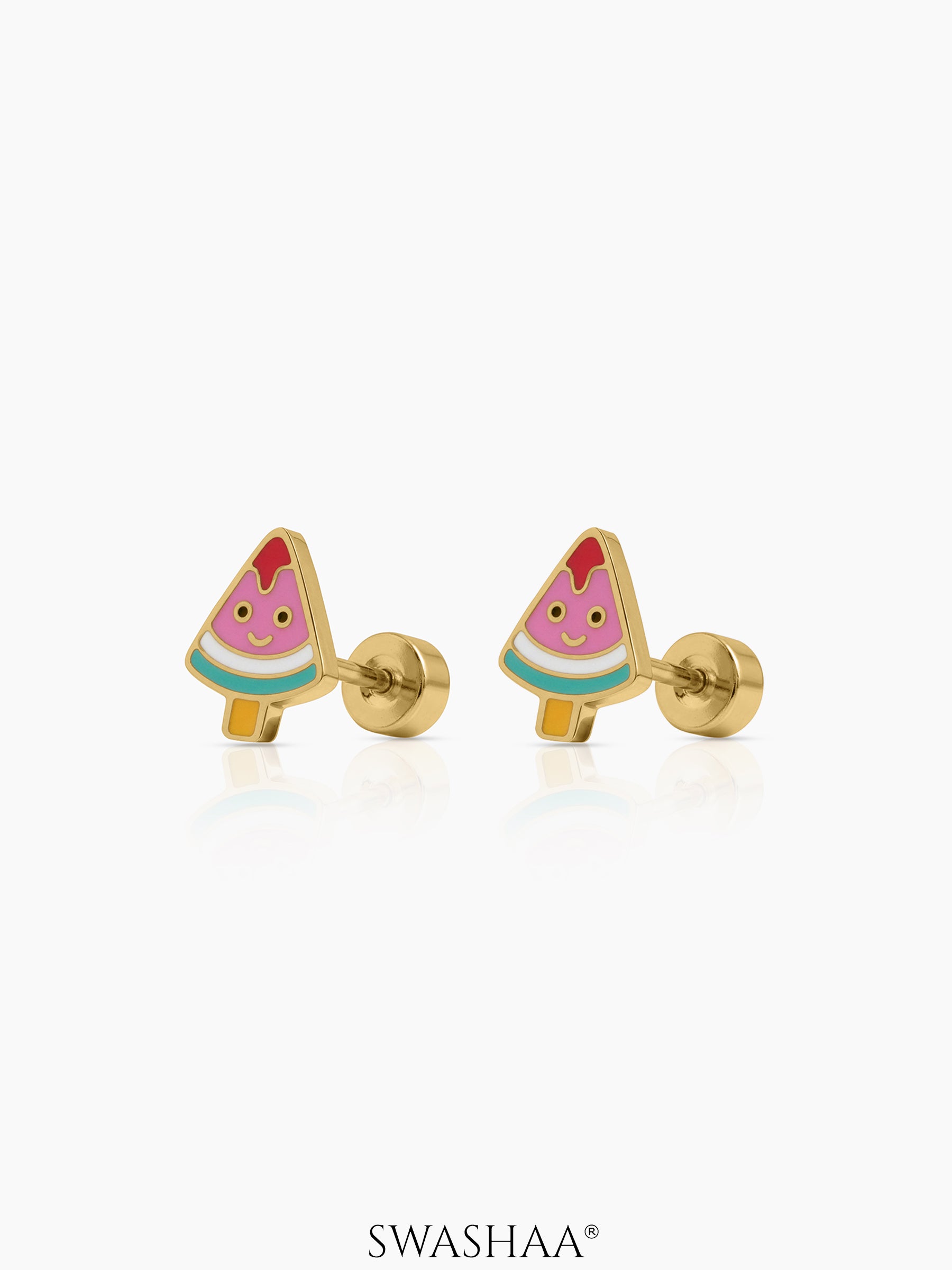Luma Watermelon Kid’s Stud Earrings - Swashaa