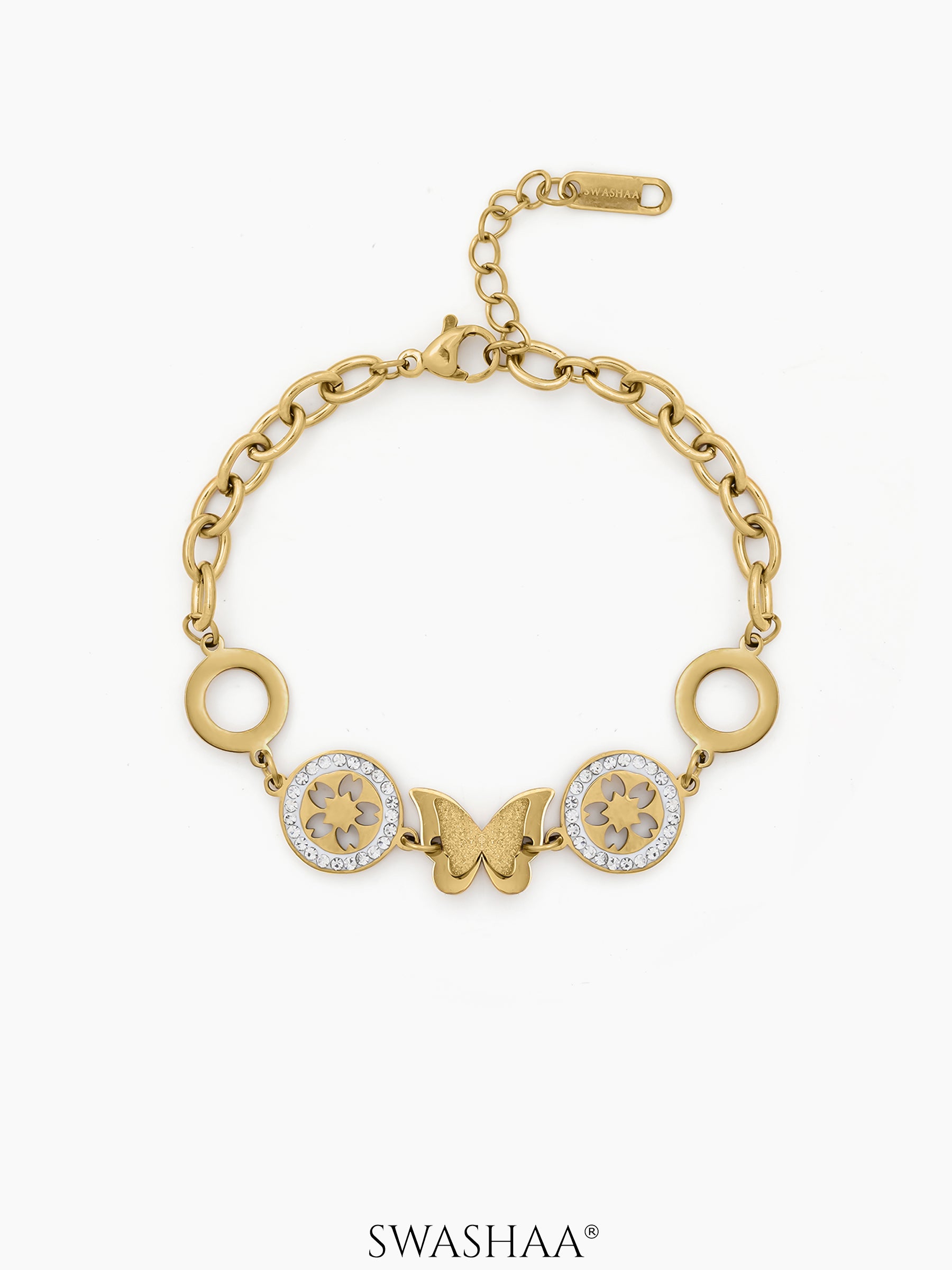 Lumira Smile Butterfly Charm Bracelet - Swashaa