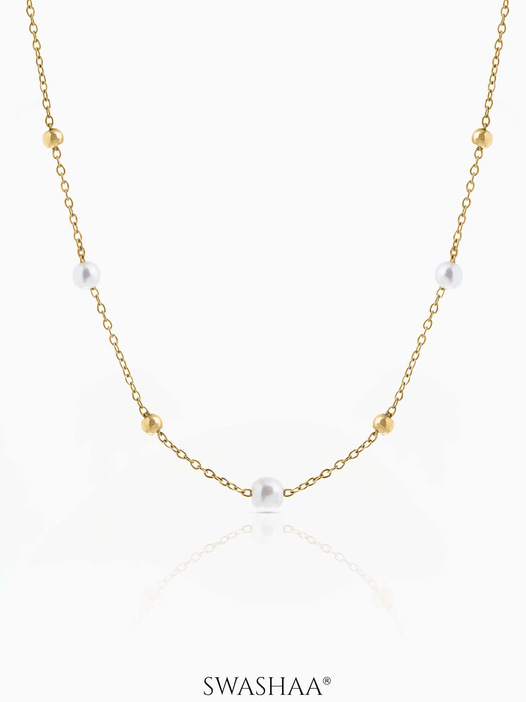 Luni Pearl Beads 18K Gold Plated Kid’s Necklace