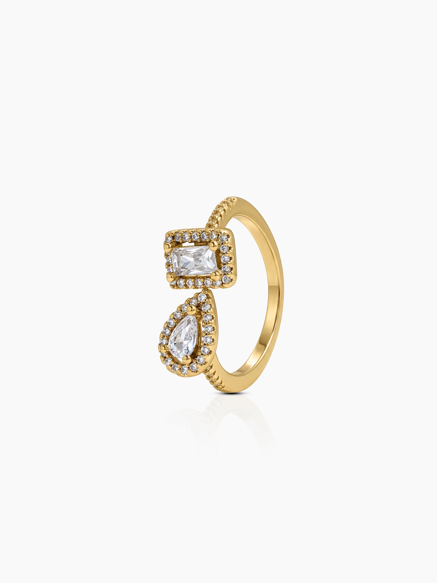 Lurella Solitaire 18K Gold Plated Women's Ring - Swashaa