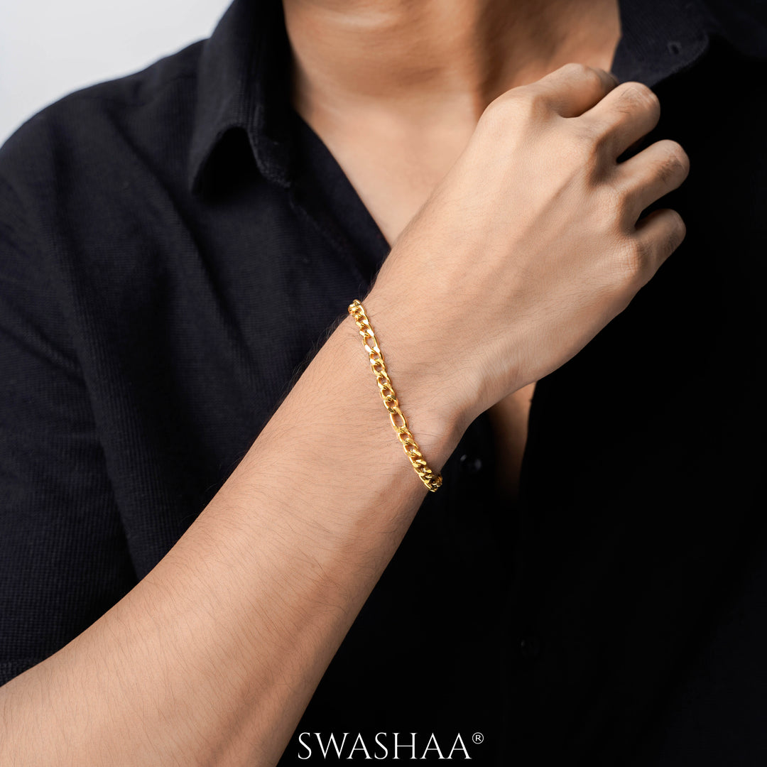 Marsho 18K Gold Plated Chain Men's Bracelet