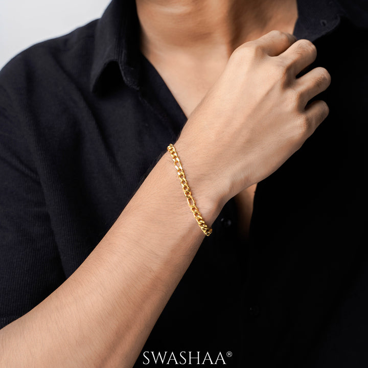 Marsho 18K Gold Plated Chain Men's Bracelet