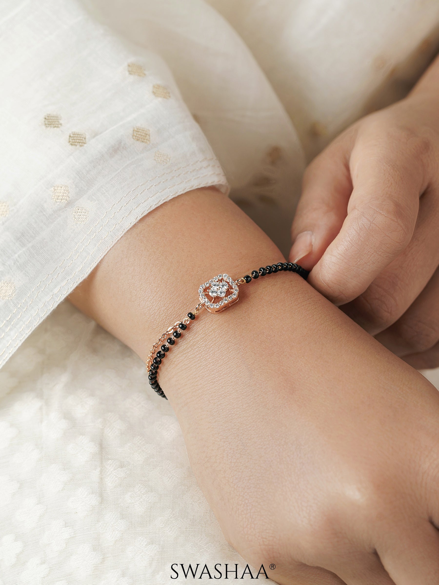 Maher Rosegold Plated Mangalsutra Bracelet