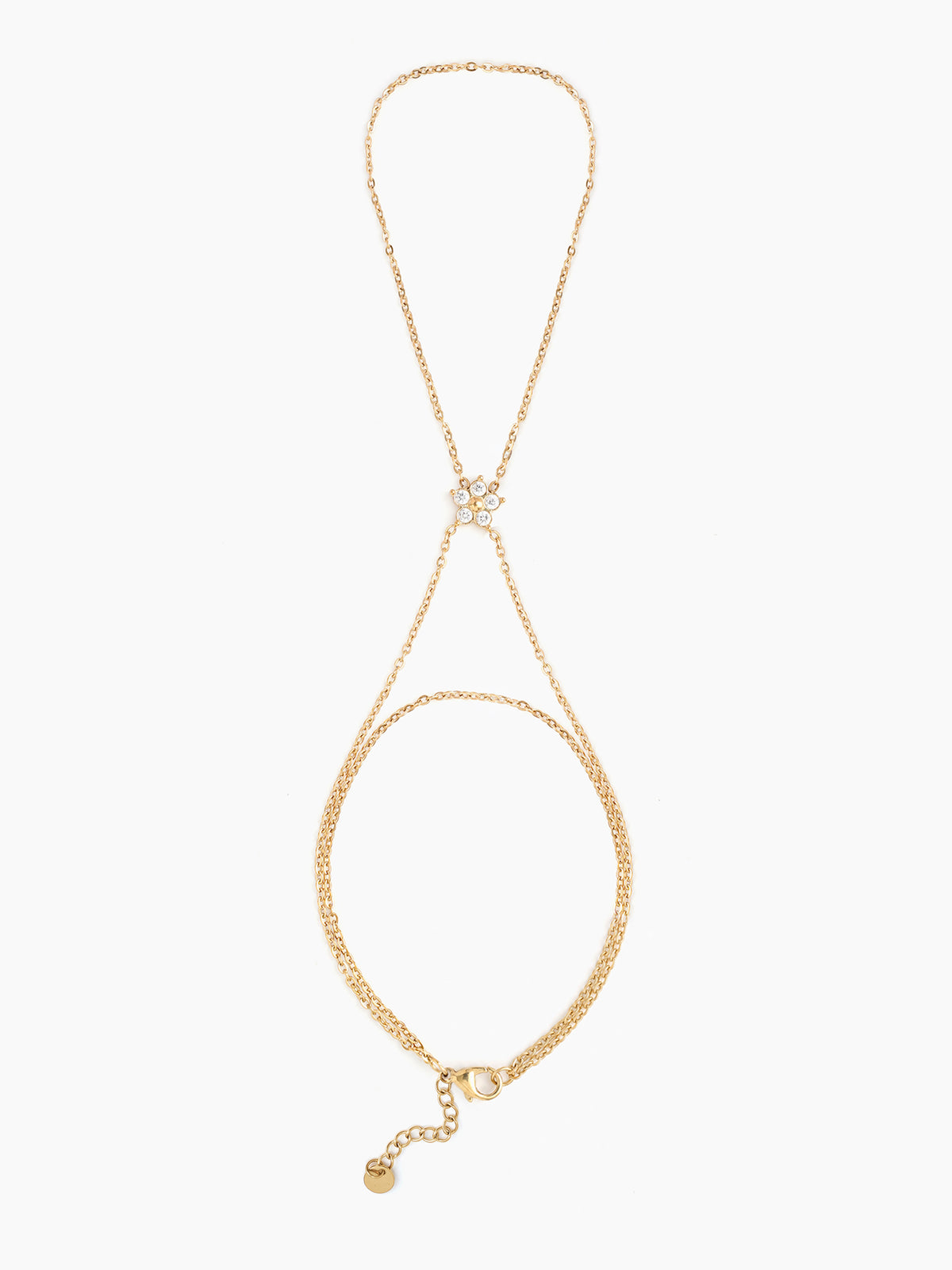 Maizie Diamond Floral 18K Gold Plated Women's Ring Bracelet