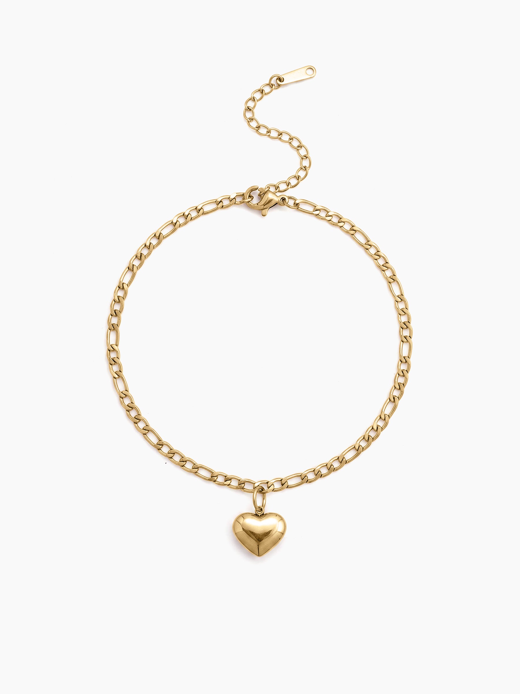Malia Heart Charms 18K Gold Plated Women's Anklet