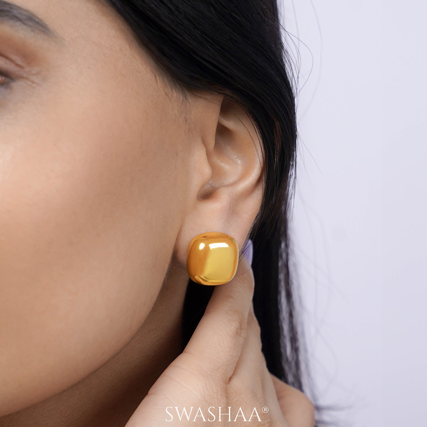 Maple 18K Gold Plated Stud Earrings