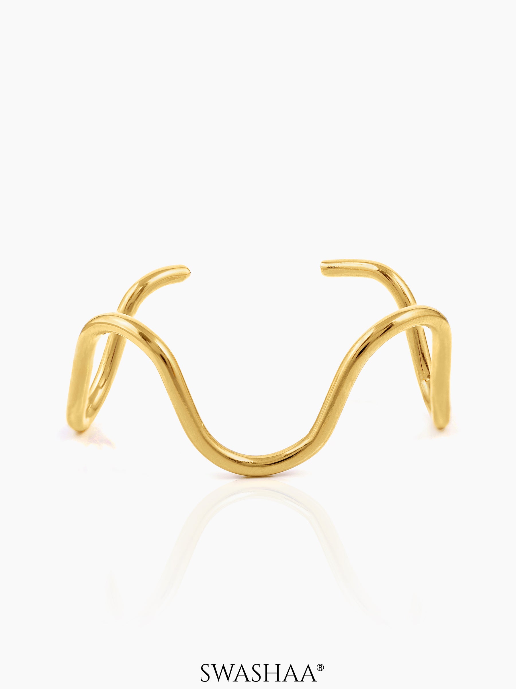 Marcella 18K Gold Plated Cuff Kada Bracelet