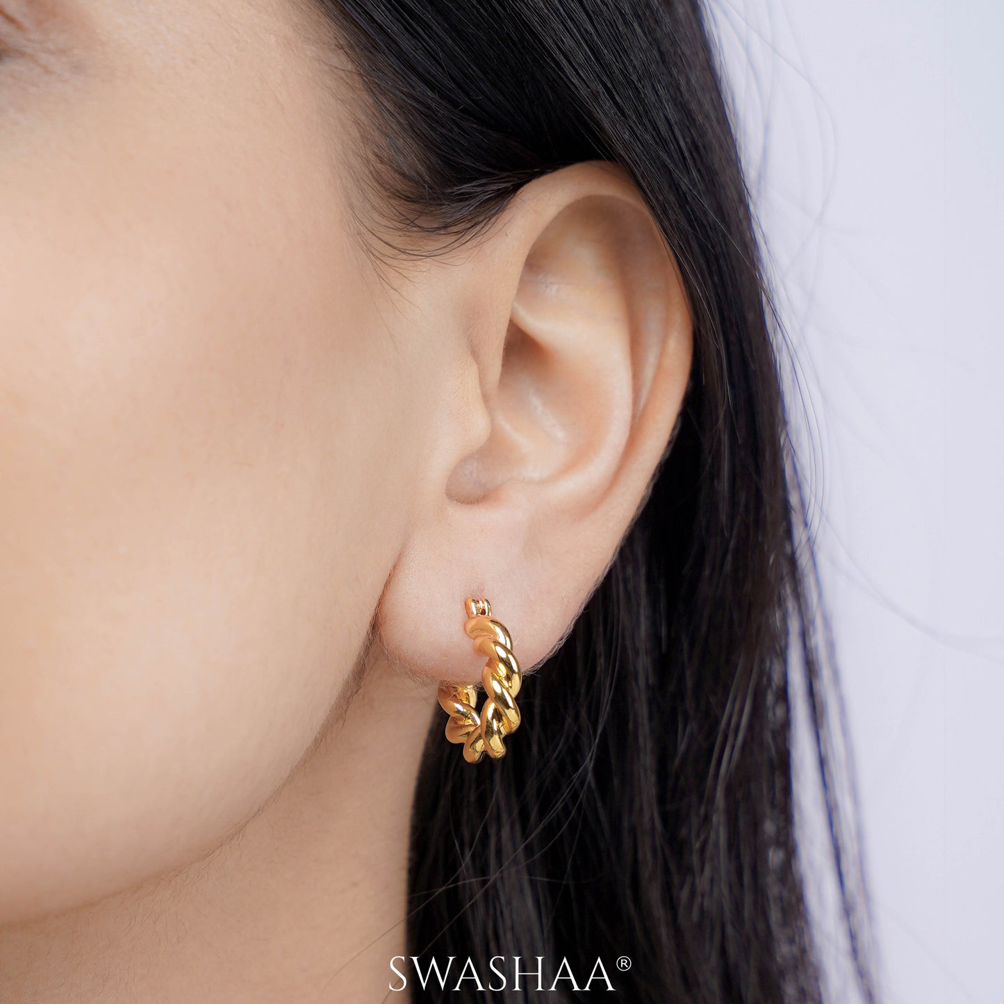 Marcus 18K Gold Plated Hoop Earrings