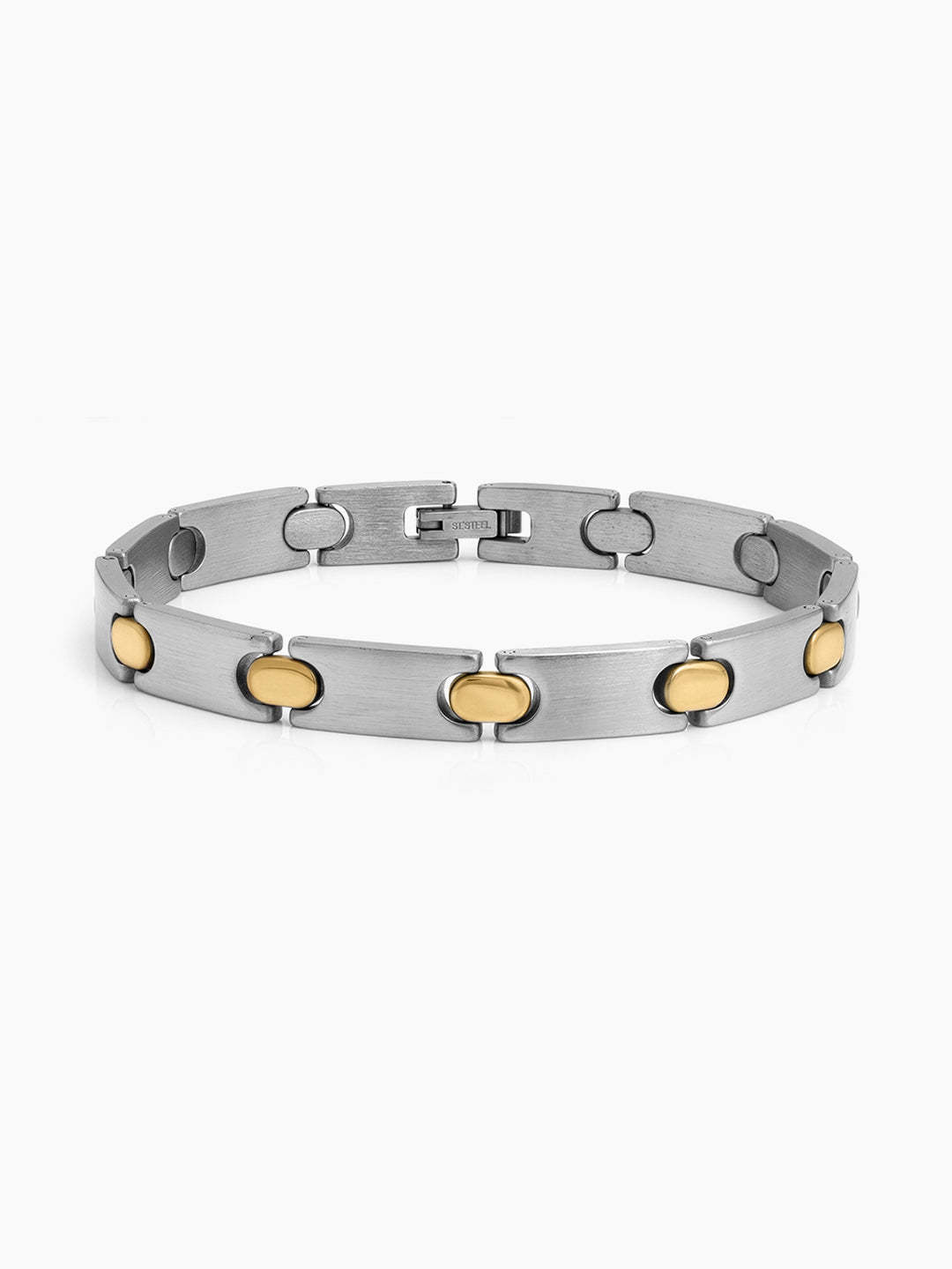 Marek Link Silver 18K Gold Plated Two tone Men's Loose Bracelet