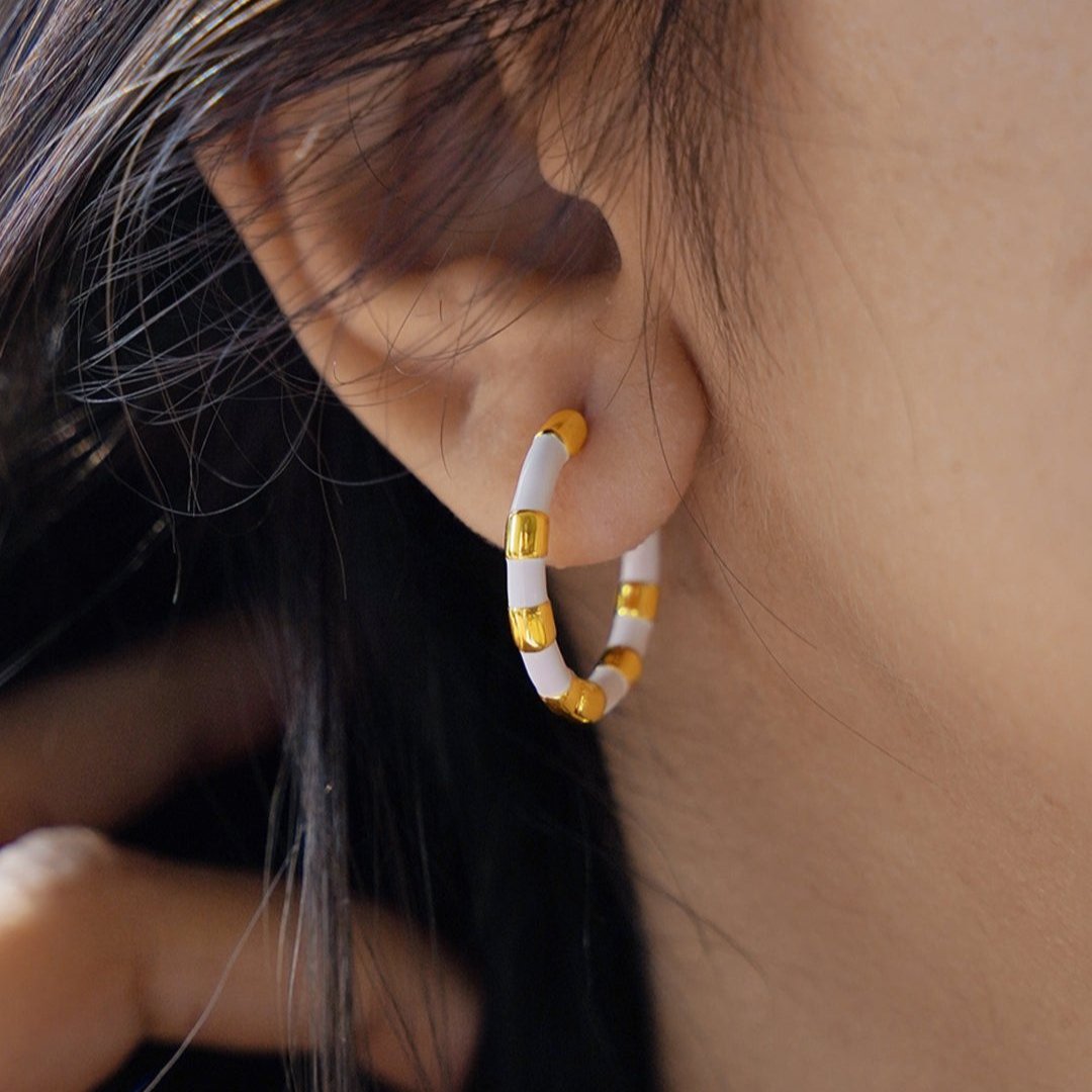 Hula 18K Gold Plated Hoop Earrings