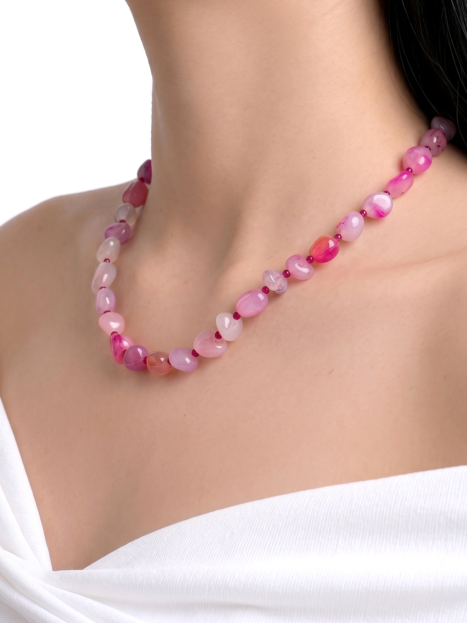 Maya Rose Pink Women’s Beaded Necklace
