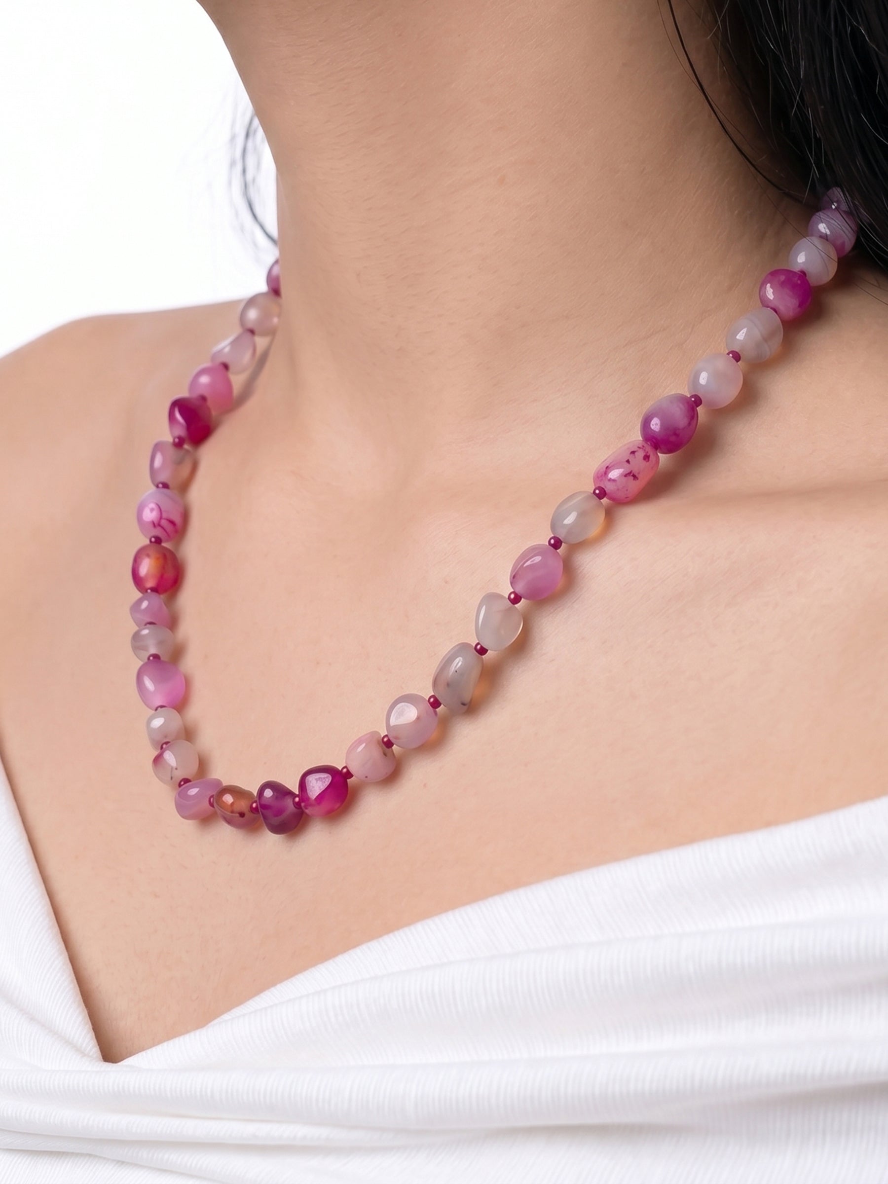 Maya Rose Pink Women’s Beaded Necklace