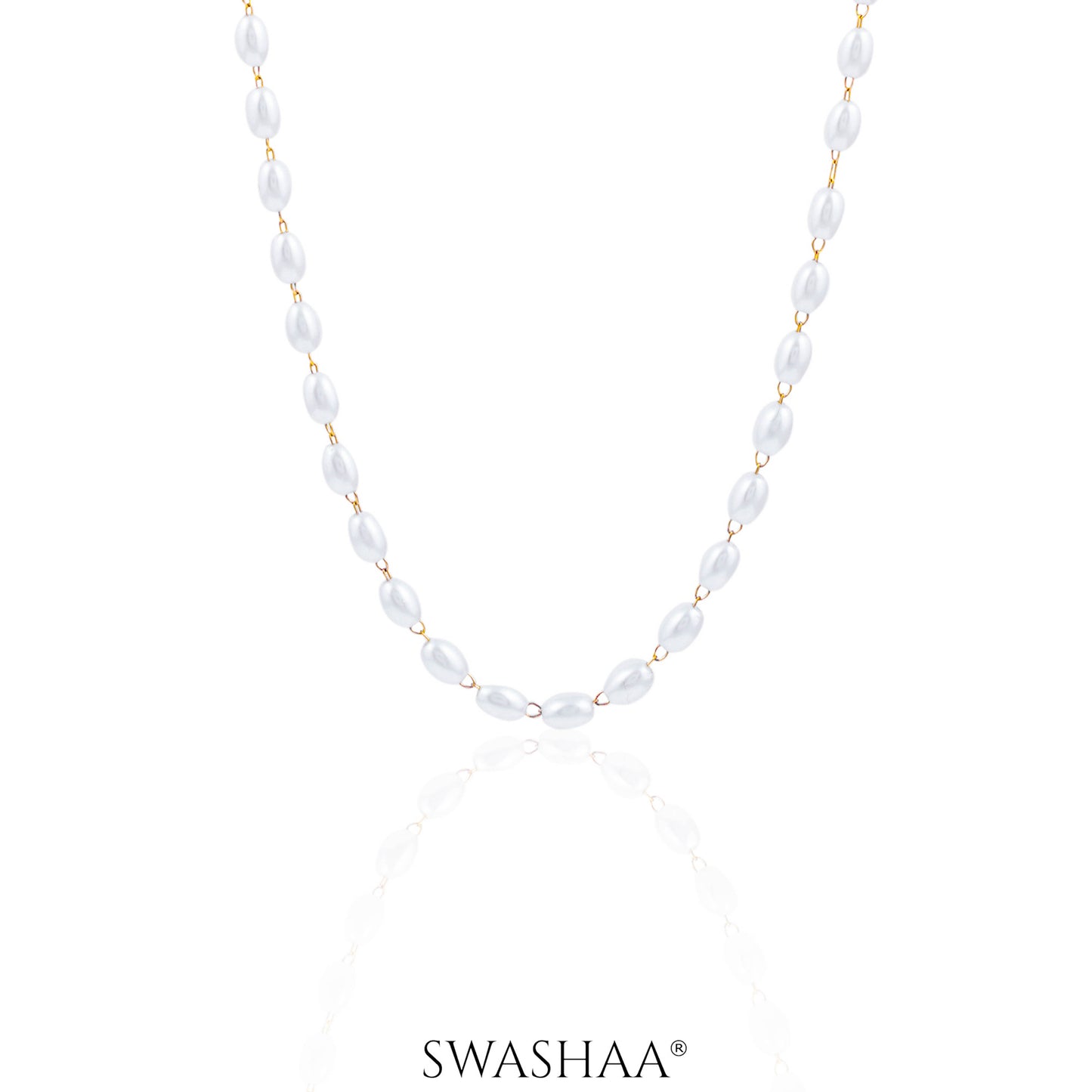 Meesha Pearl 18K Gold Plated Necklace