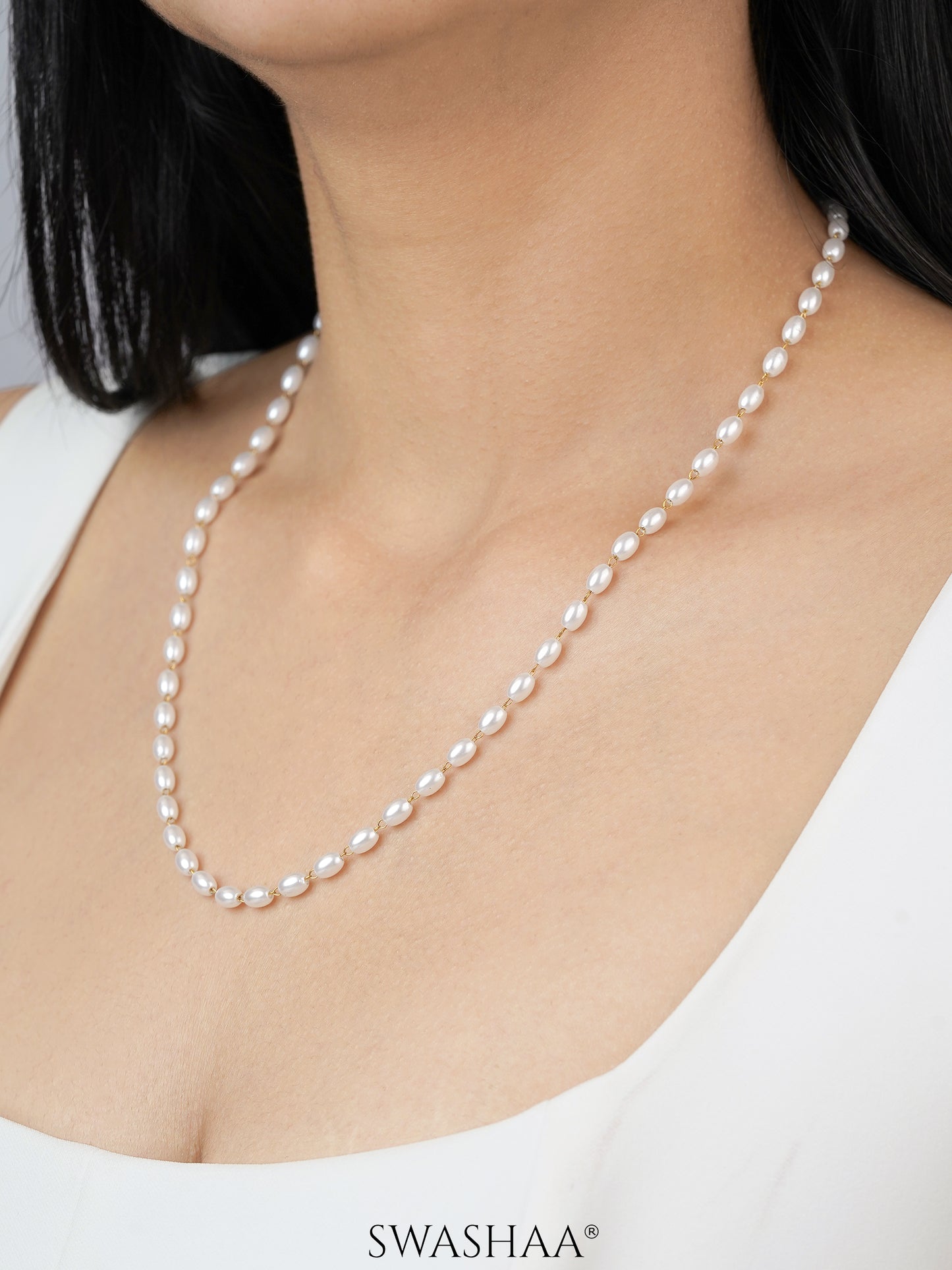 Meesha Pearl 18K Gold Plated Necklace