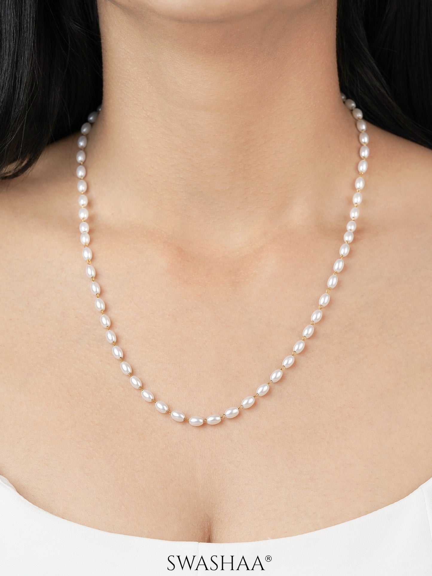 Meesha Pearl 18K Gold Plated Necklace