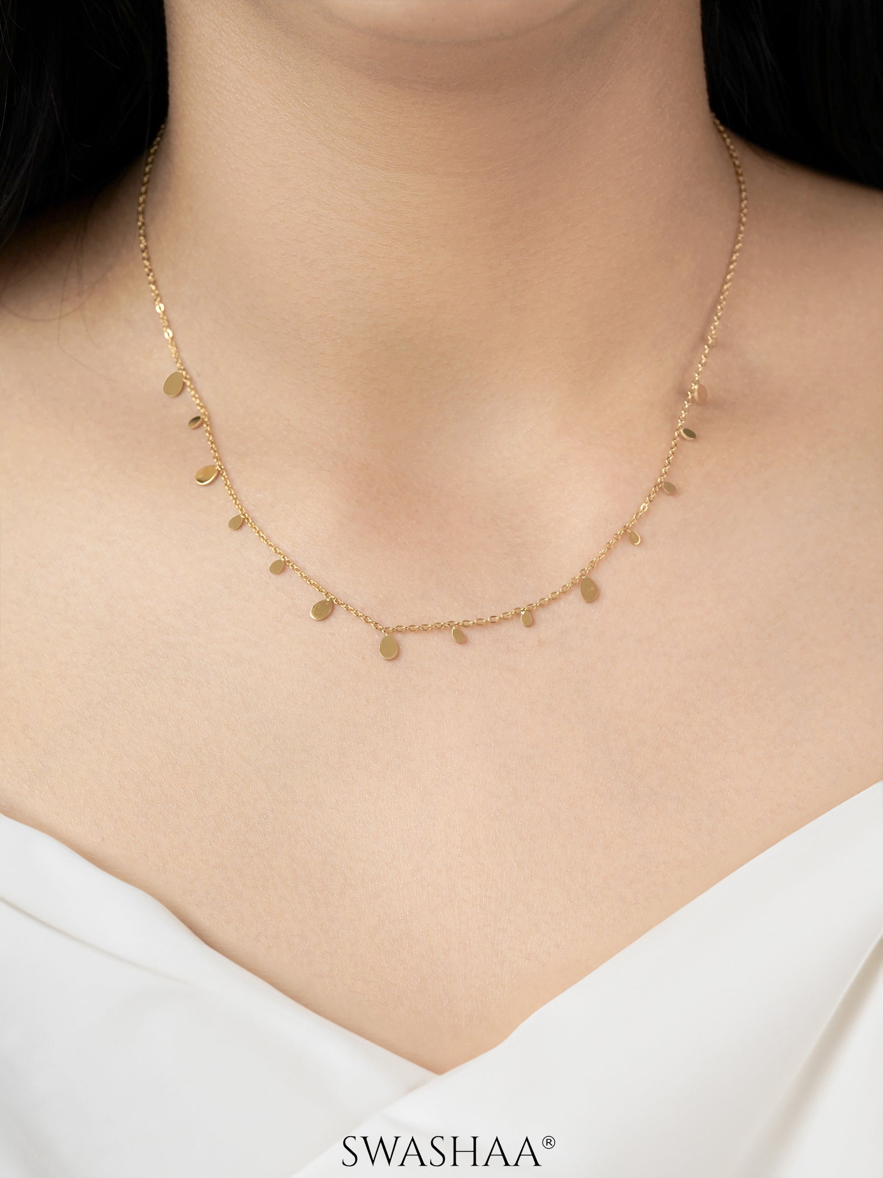 Mehuri Droplotes Charms 18K Gold Plated Necklace