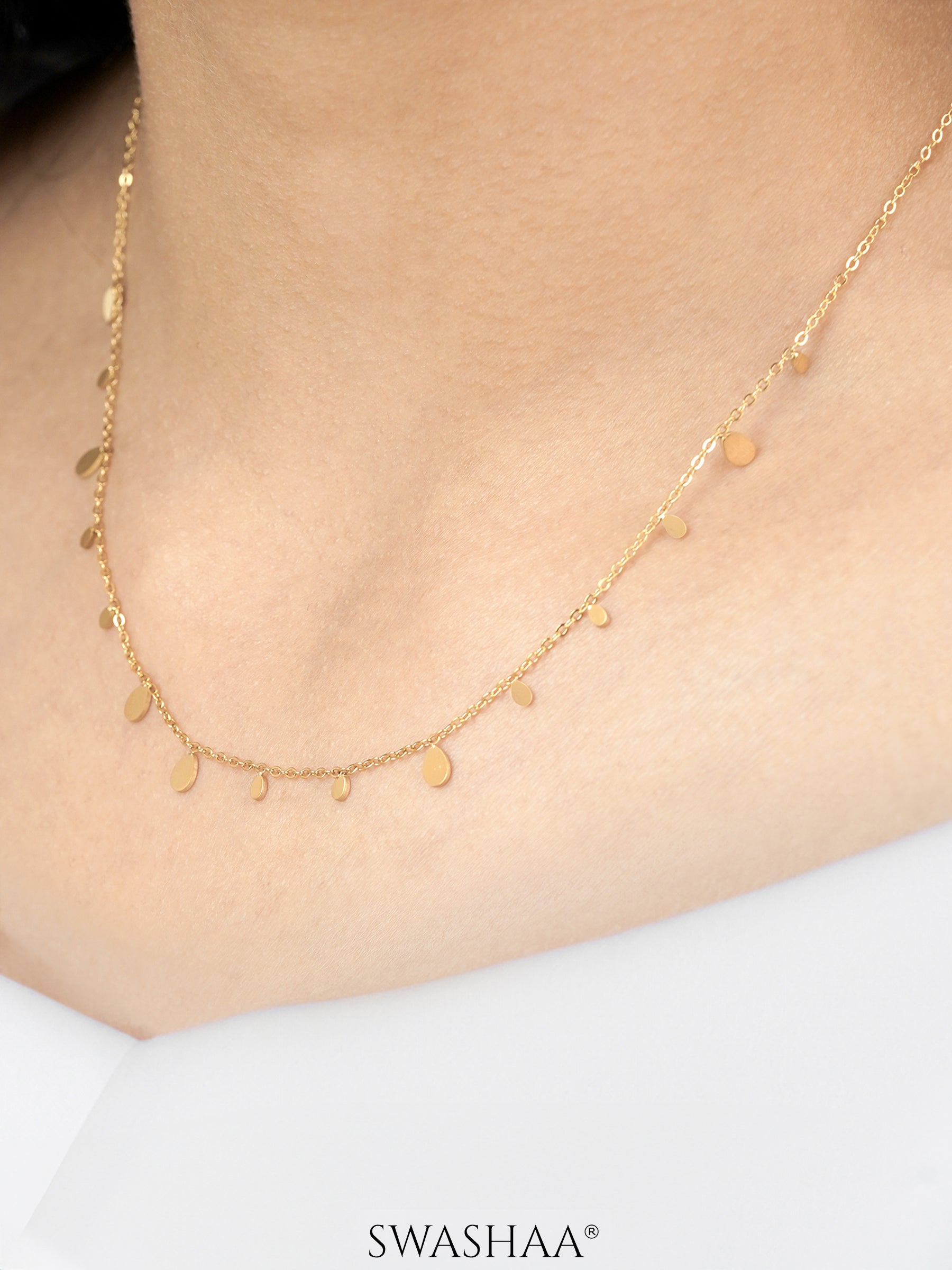 Mehuri Droplotes Charms 18K Gold Plated Necklace