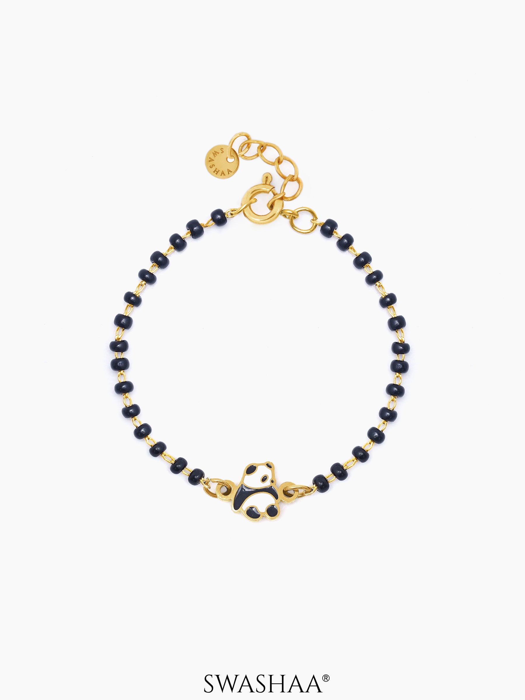 Mei Mei Panda Charm 18K Gold Plated Kid's Nazariya Loose Bracelet