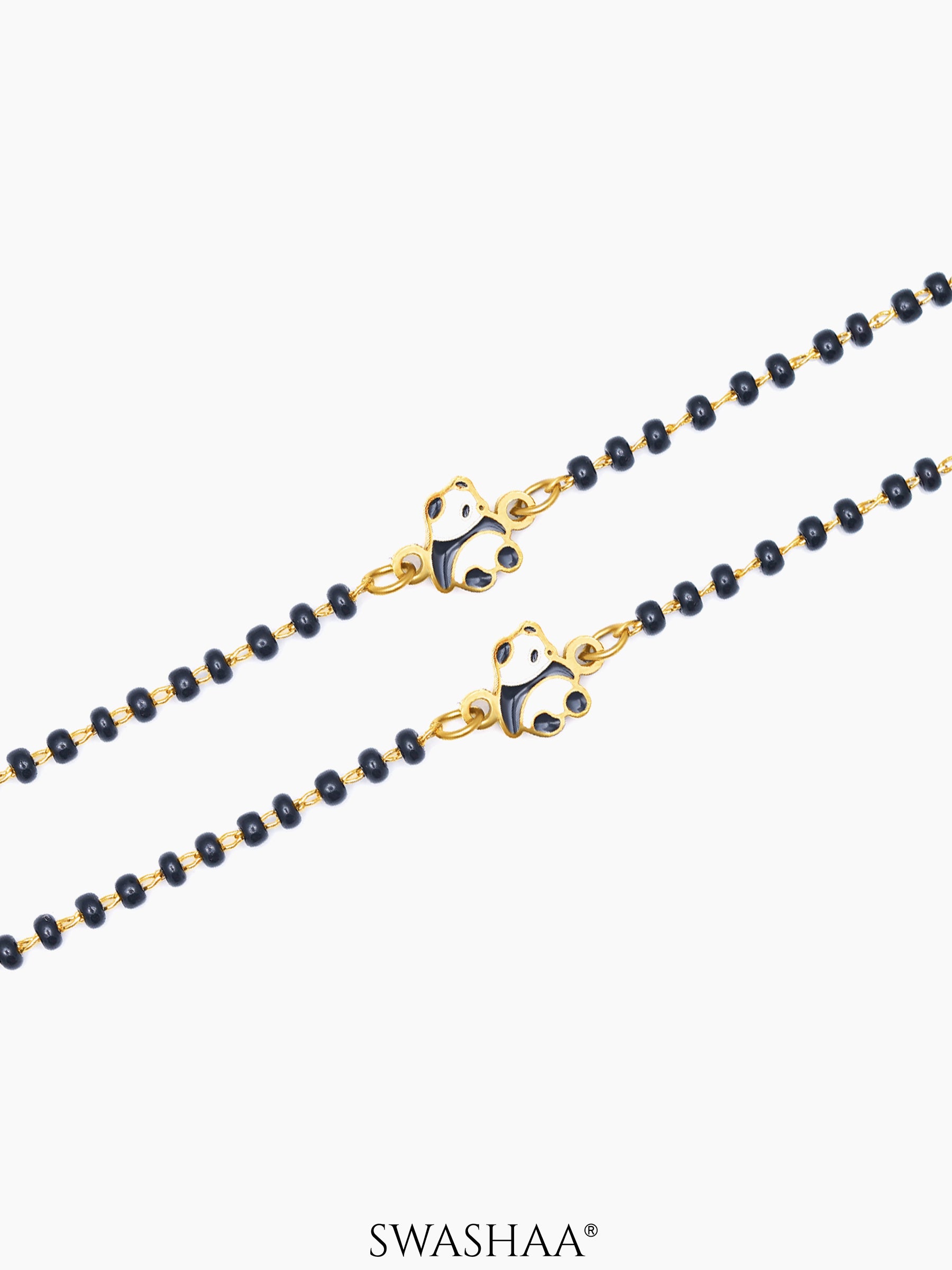 Mei Mei Panda Charm 18K Gold Plated Kid's Nazariya Loose Bracelet