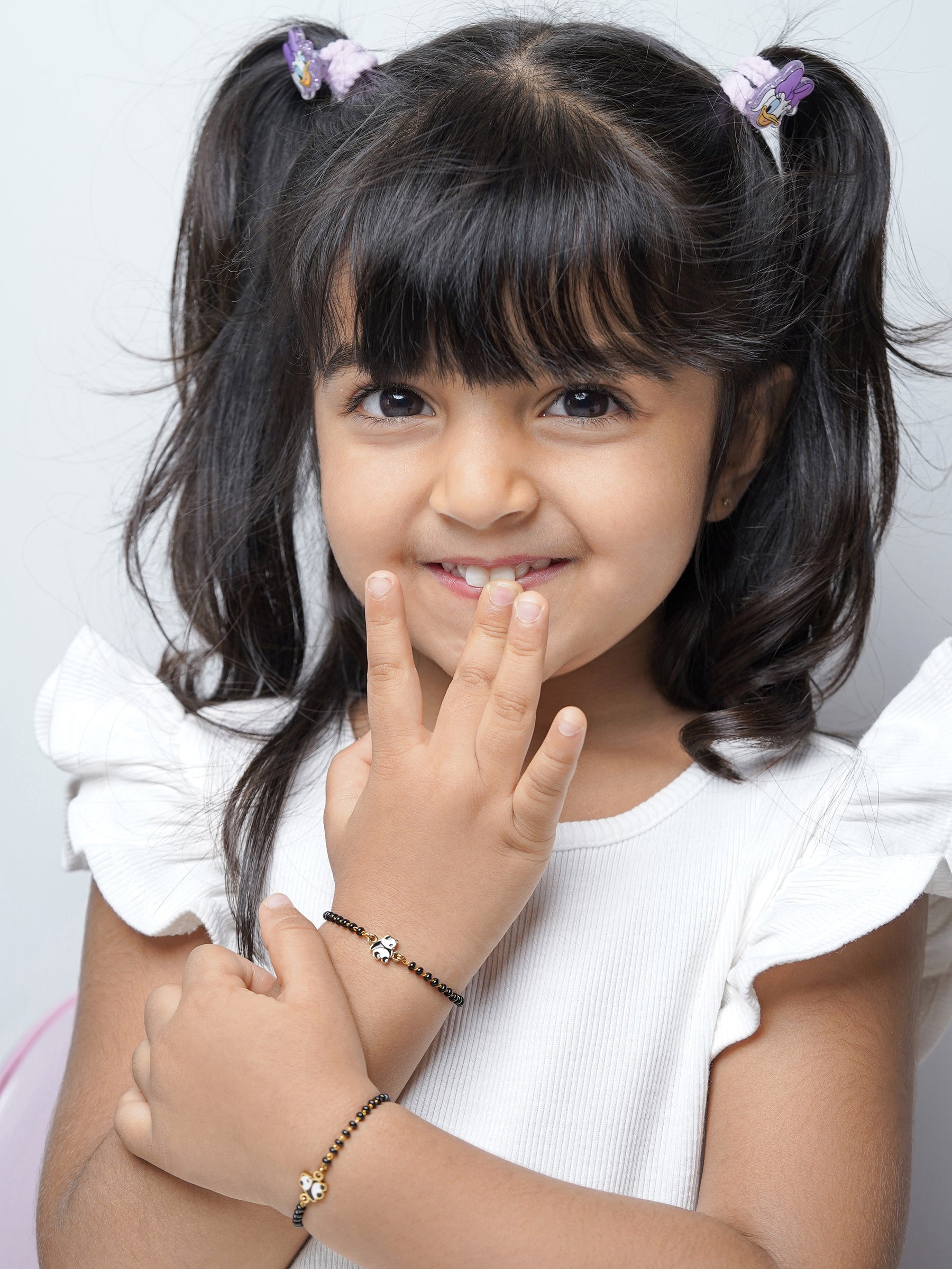 Mei Mei Panda Charm 18K Gold Plated Kid's Nazariya Loose Bracelet