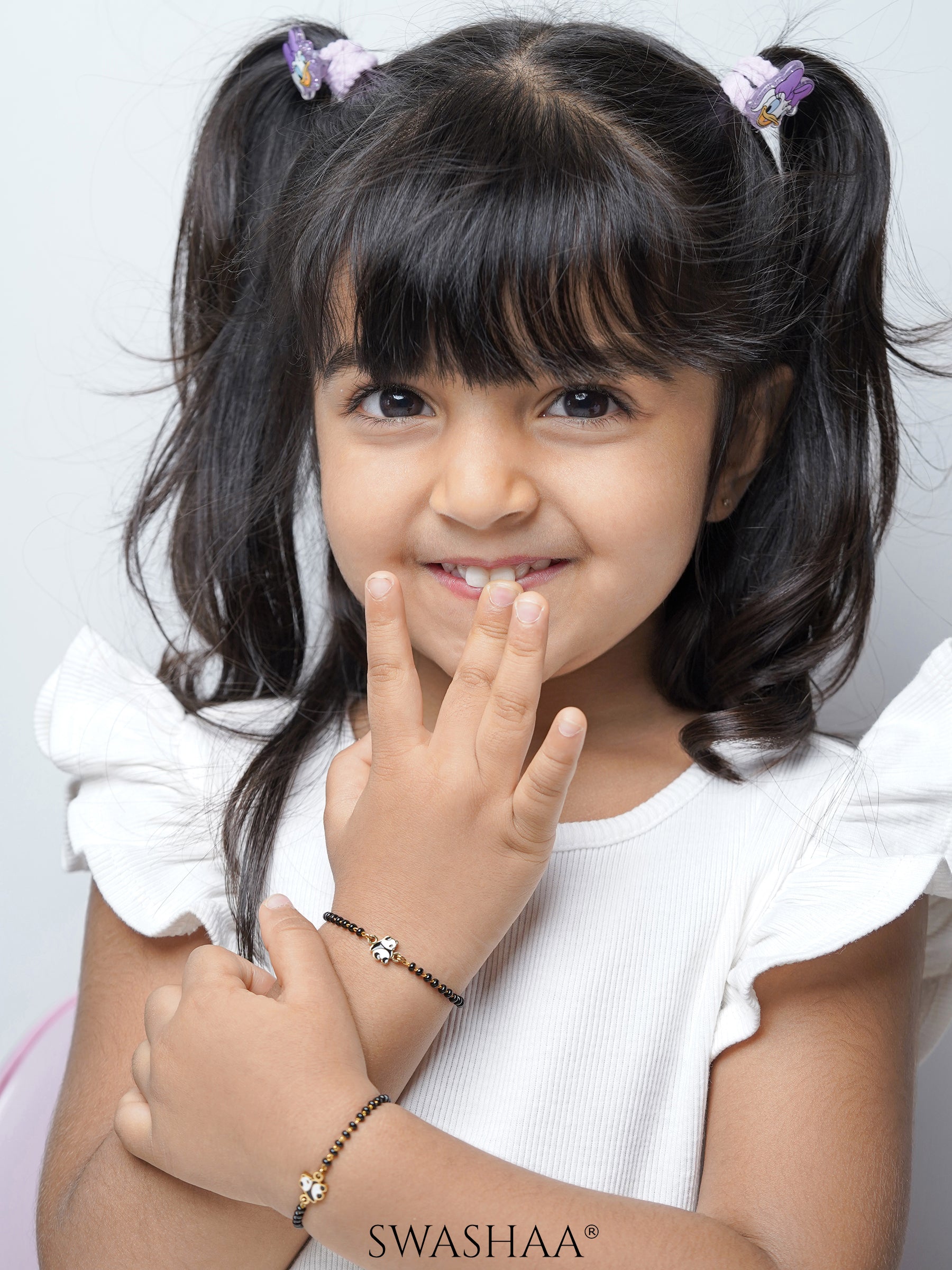 Mei Mei Panda Charm 18K Gold Plated Kid's Nazariya Loose Bracelet