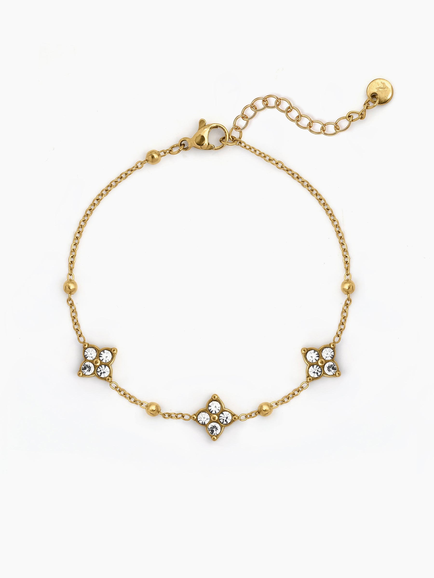 Merolia Floral Diamond 18K Gold Plated Rakhi
