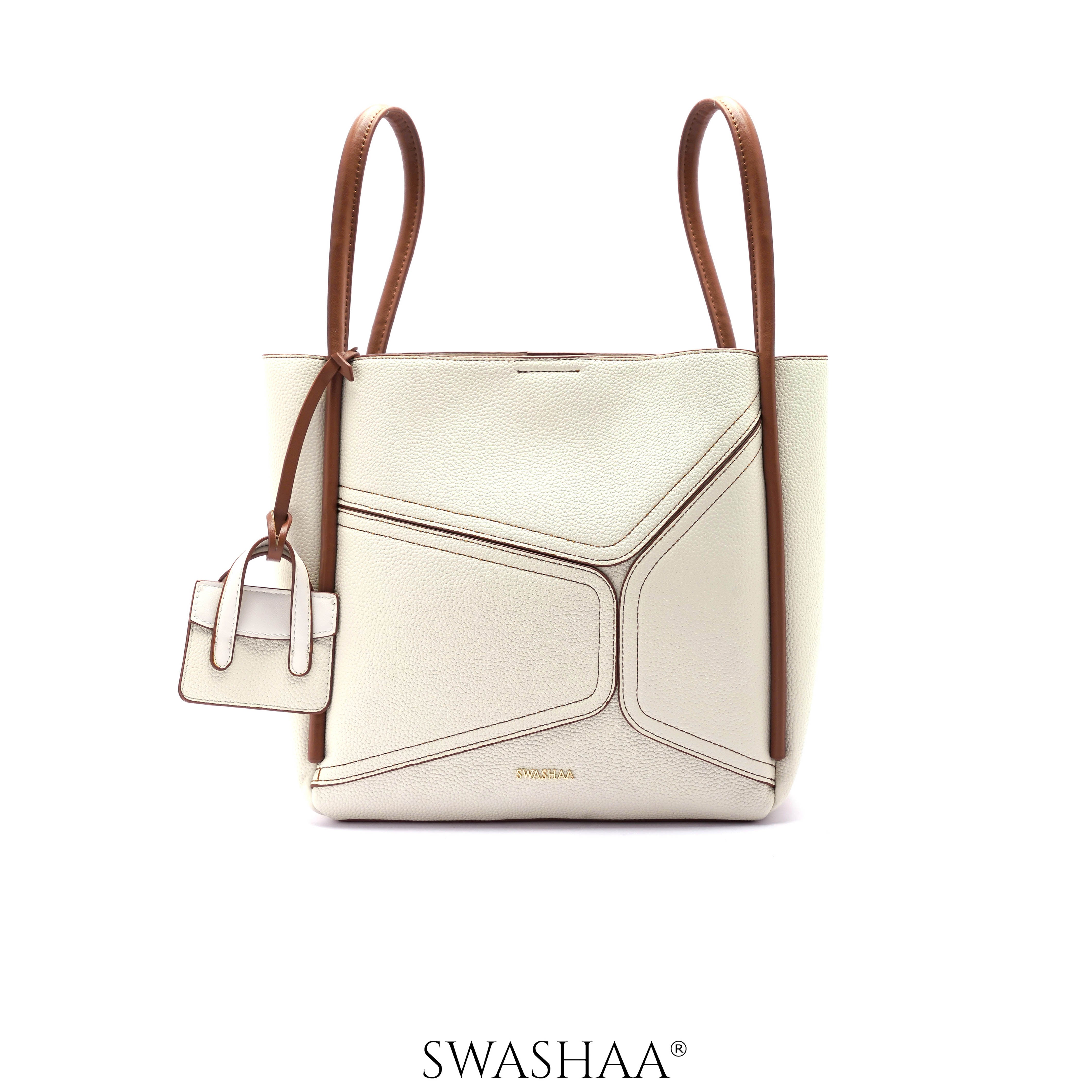 Mic Leather Tote Bag