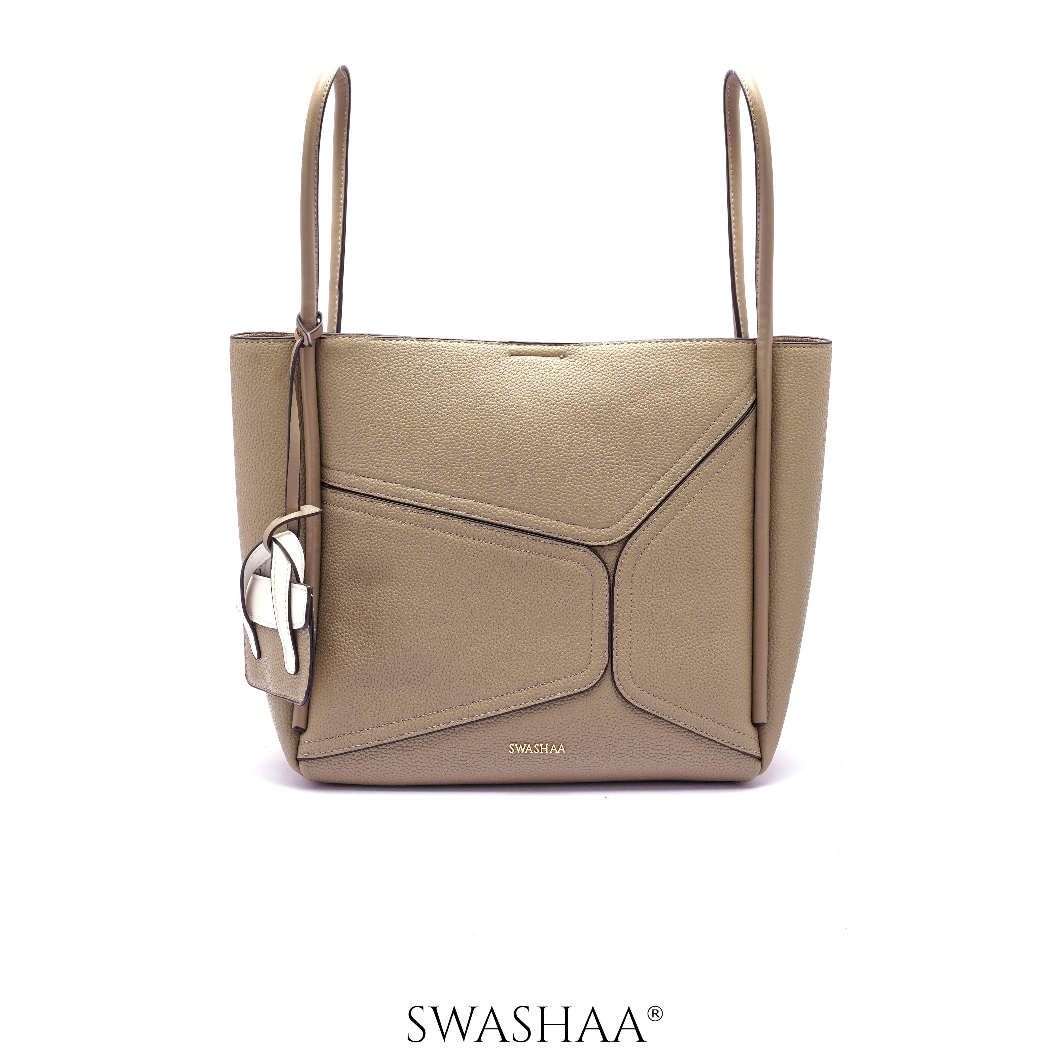 Mic Leather Tote Bag